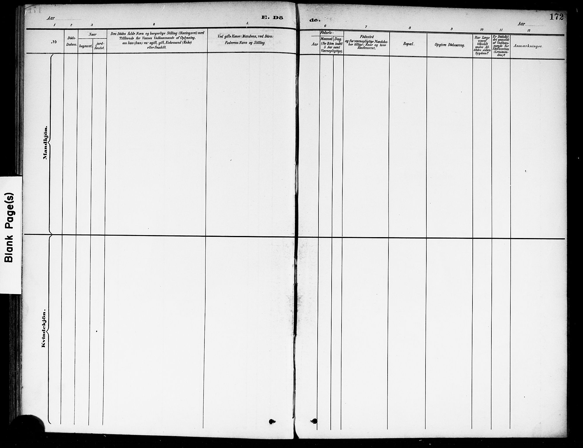 Fet prestekontor Kirkebøker, SAO/A-10370a/F/Fa/L0015: Ministerialbok nr. I 15, 1892-1904, s. 172