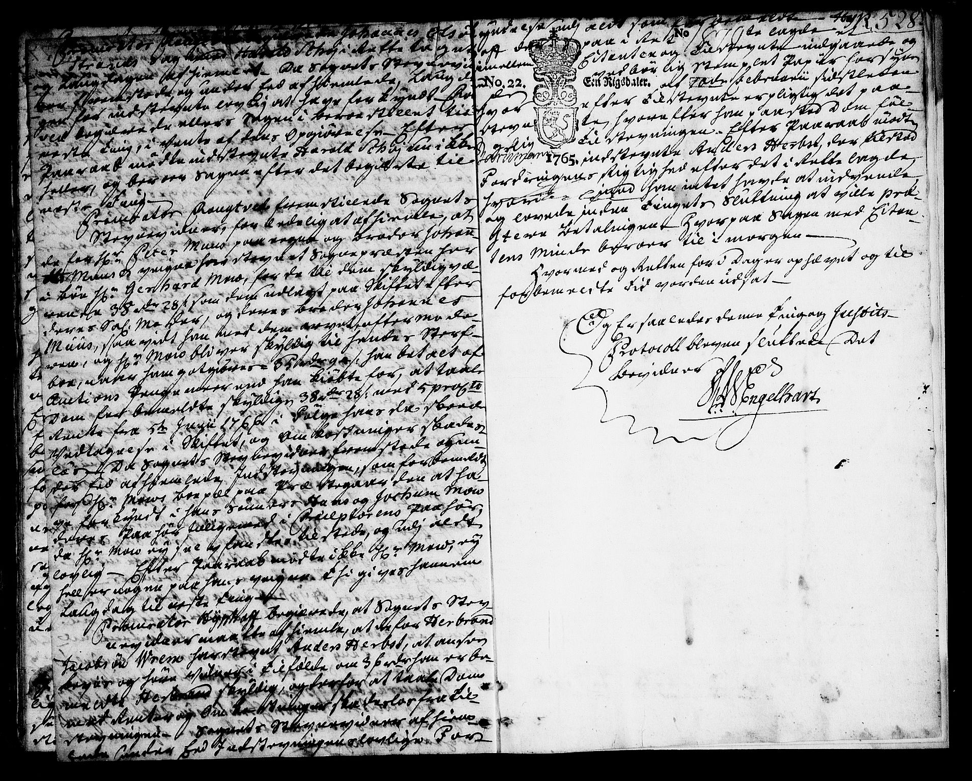 Nedre Telemark sorenskriveri, SAKO/A-135/F/Fa/L0023: Tingbok, 1765-1767, s. 528