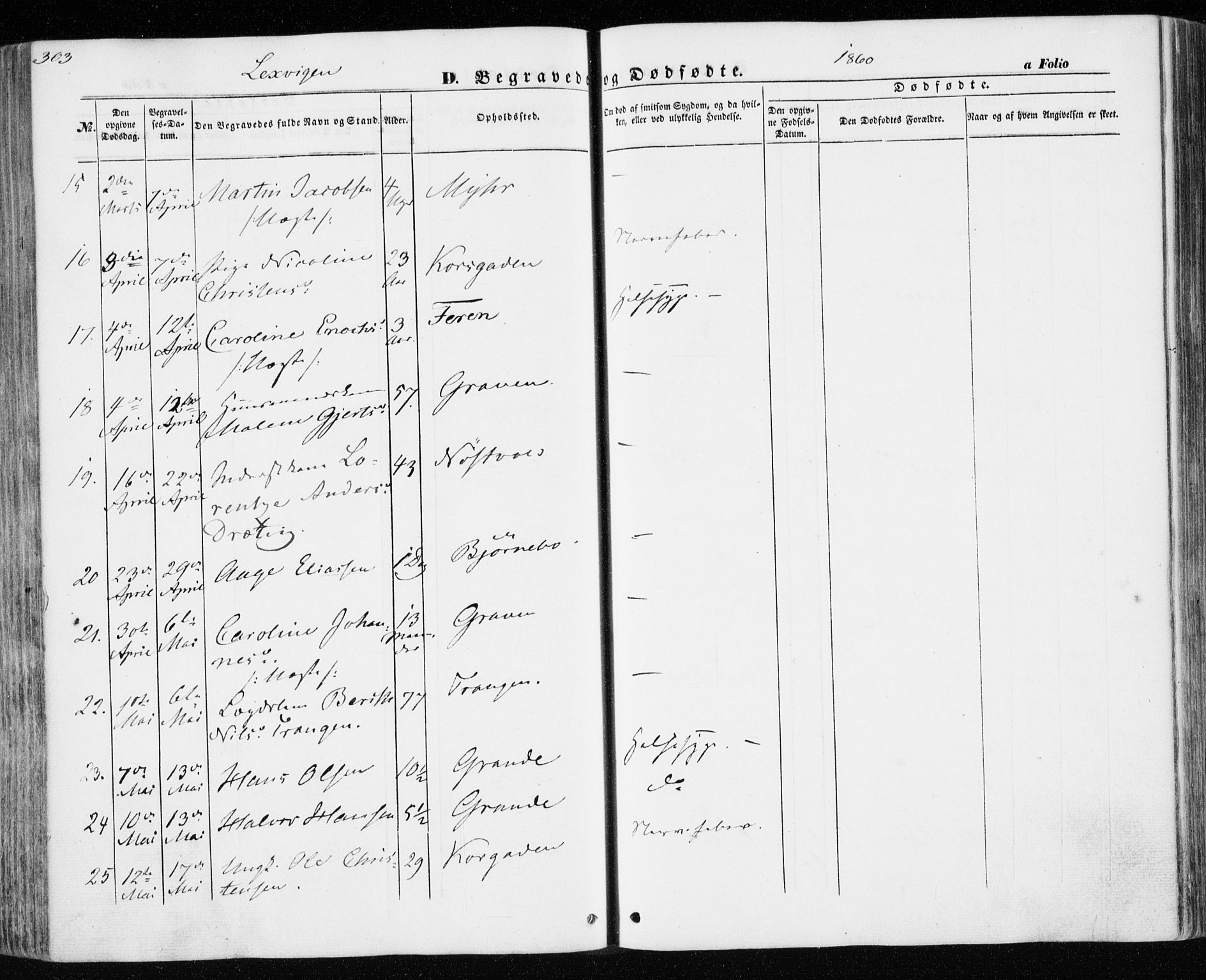Ministerialprotokoller, klokkerbøker og fødselsregistre - Nord-Trøndelag, AV/SAT-A-1458/701/L0008: Ministerialbok nr. 701A08 /1, 1854-1863, s. 303