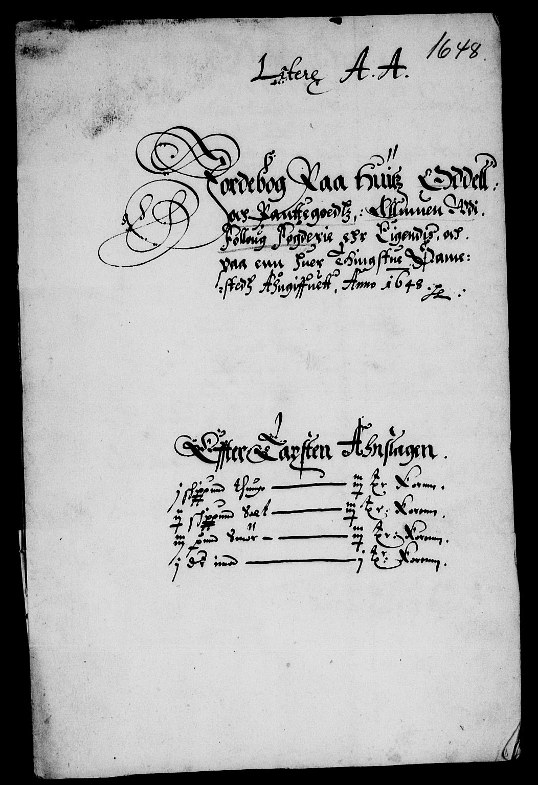 Rentekammeret inntil 1814, Reviderte regnskaper, Lensregnskaper, RA/EA-5023/R/Rb/Rba/L0197: Akershus len, 1648-1650