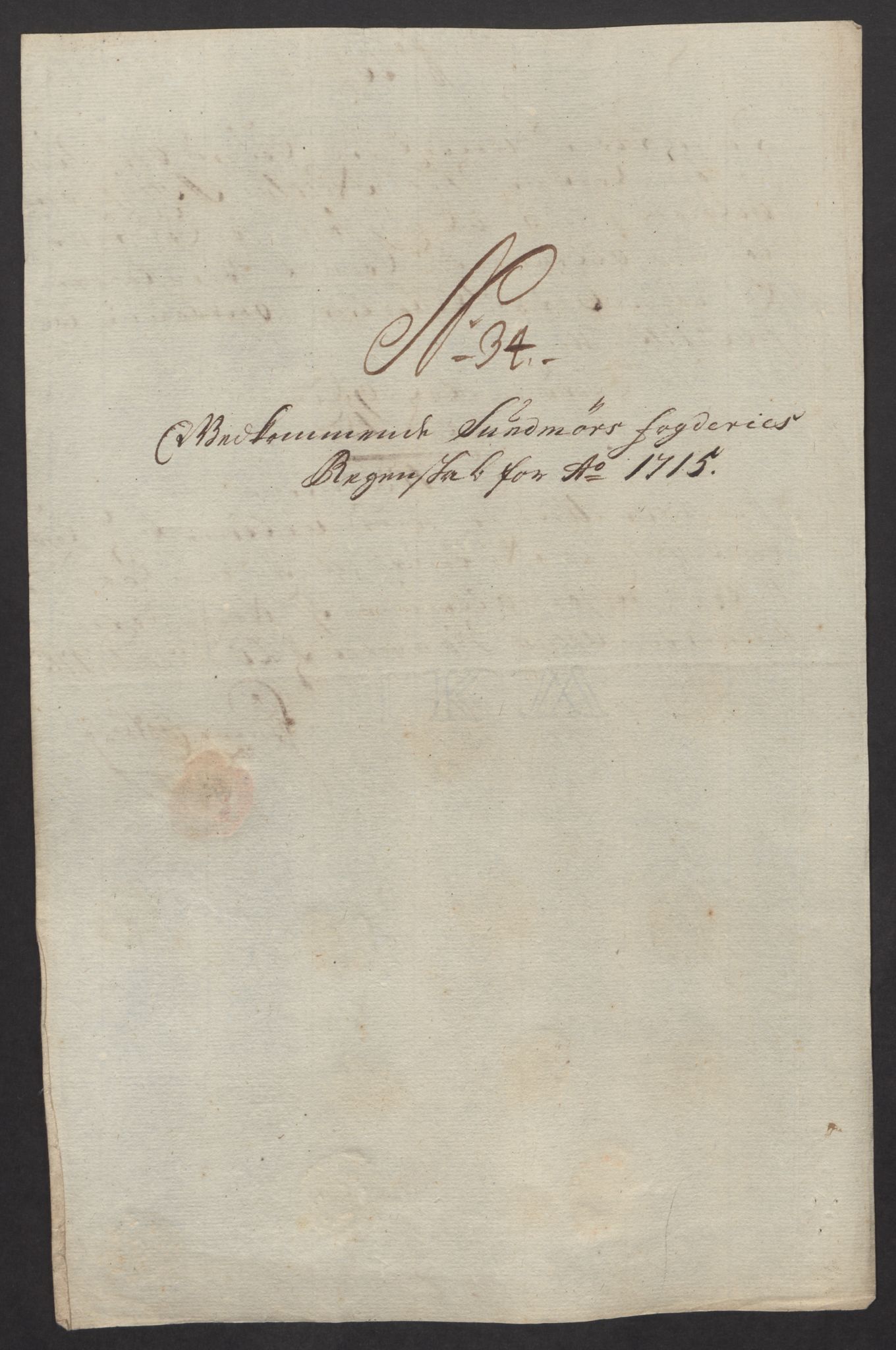 Rentekammeret inntil 1814, Reviderte regnskaper, Fogderegnskap, RA/EA-4092/R54/L3567: Fogderegnskap Sunnmøre, 1715, s. 232