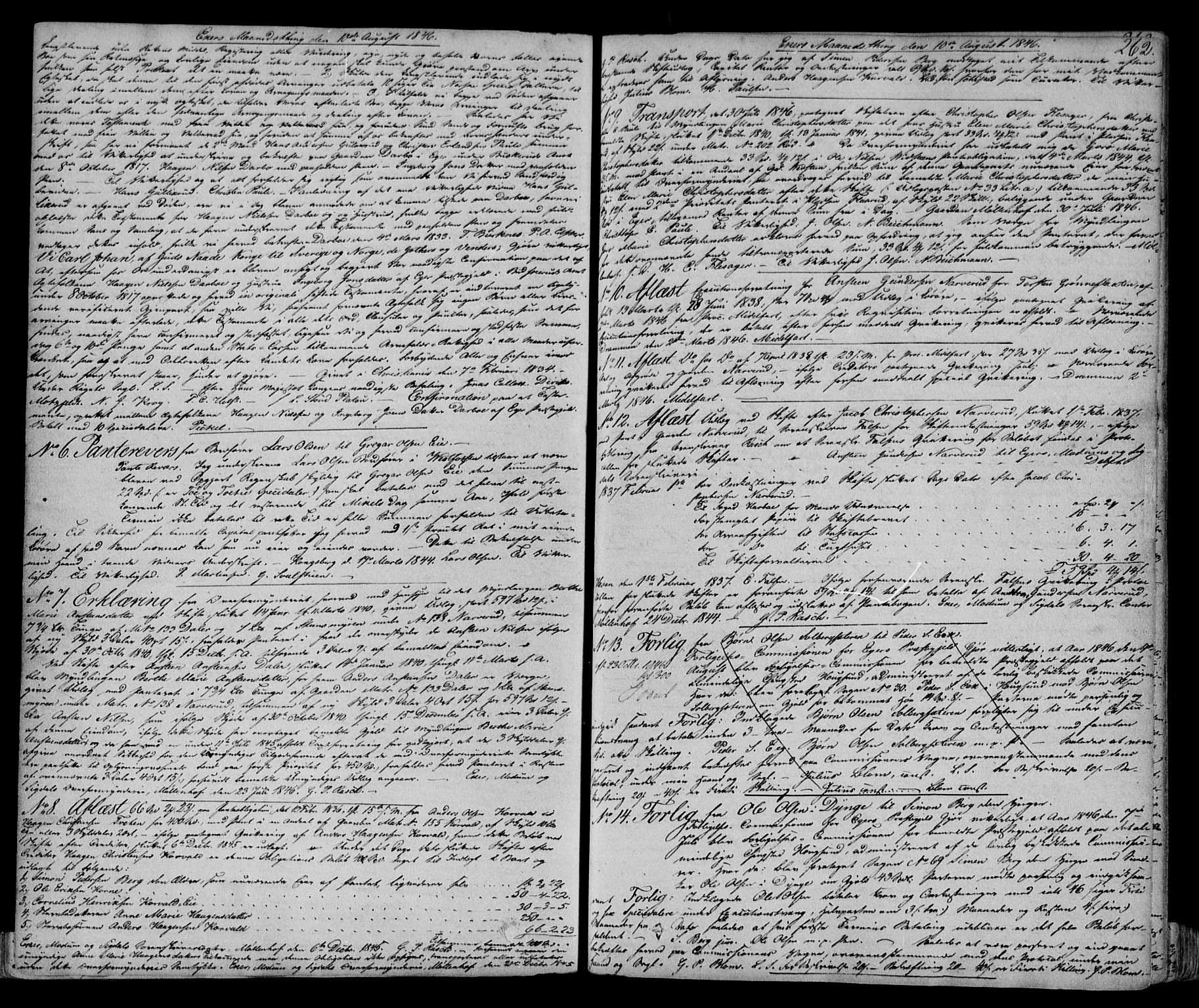 Eiker, Modum og Sigdal sorenskriveri, SAKO/A-123/G/Ga/Gaa/L0012a: Pantebok nr. I 12a, 1844-1848, s. 262