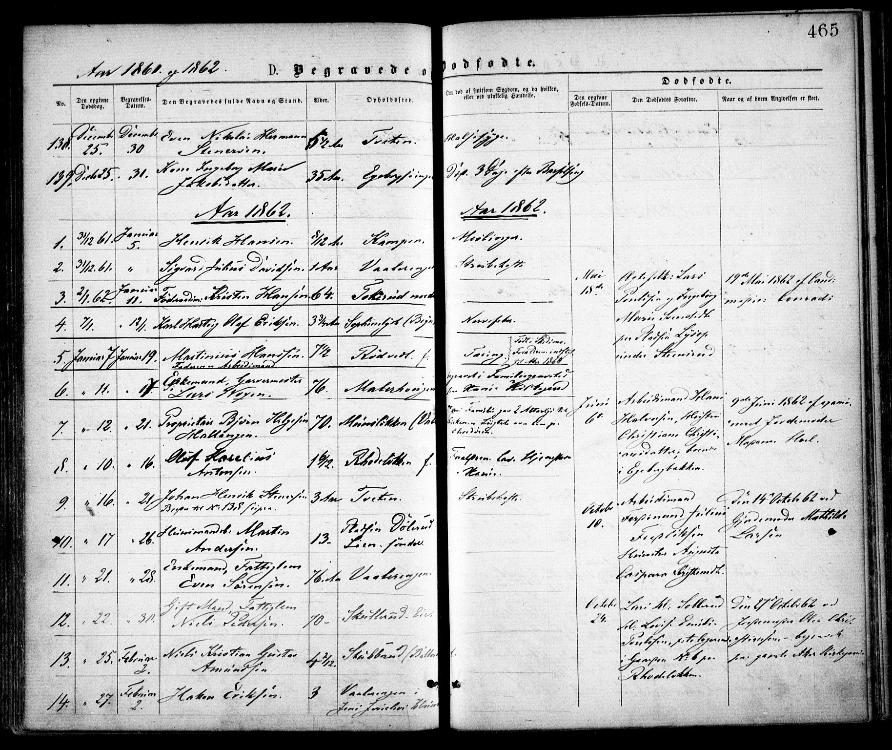 Østre Aker prestekontor Kirkebøker, AV/SAO-A-10840/F/Fa/L0001: Ministerialbok nr. I 1, 1861-1869, s. 465