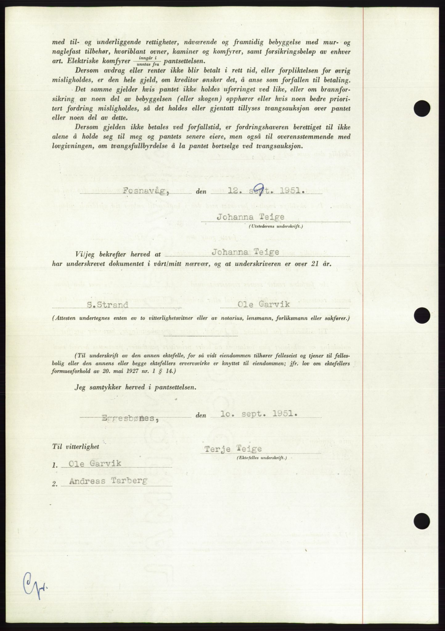 Søre Sunnmøre sorenskriveri, AV/SAT-A-4122/1/2/2C/L0120: Pantebok nr. 8B, 1951-1951, Dagboknr: 1728/1951