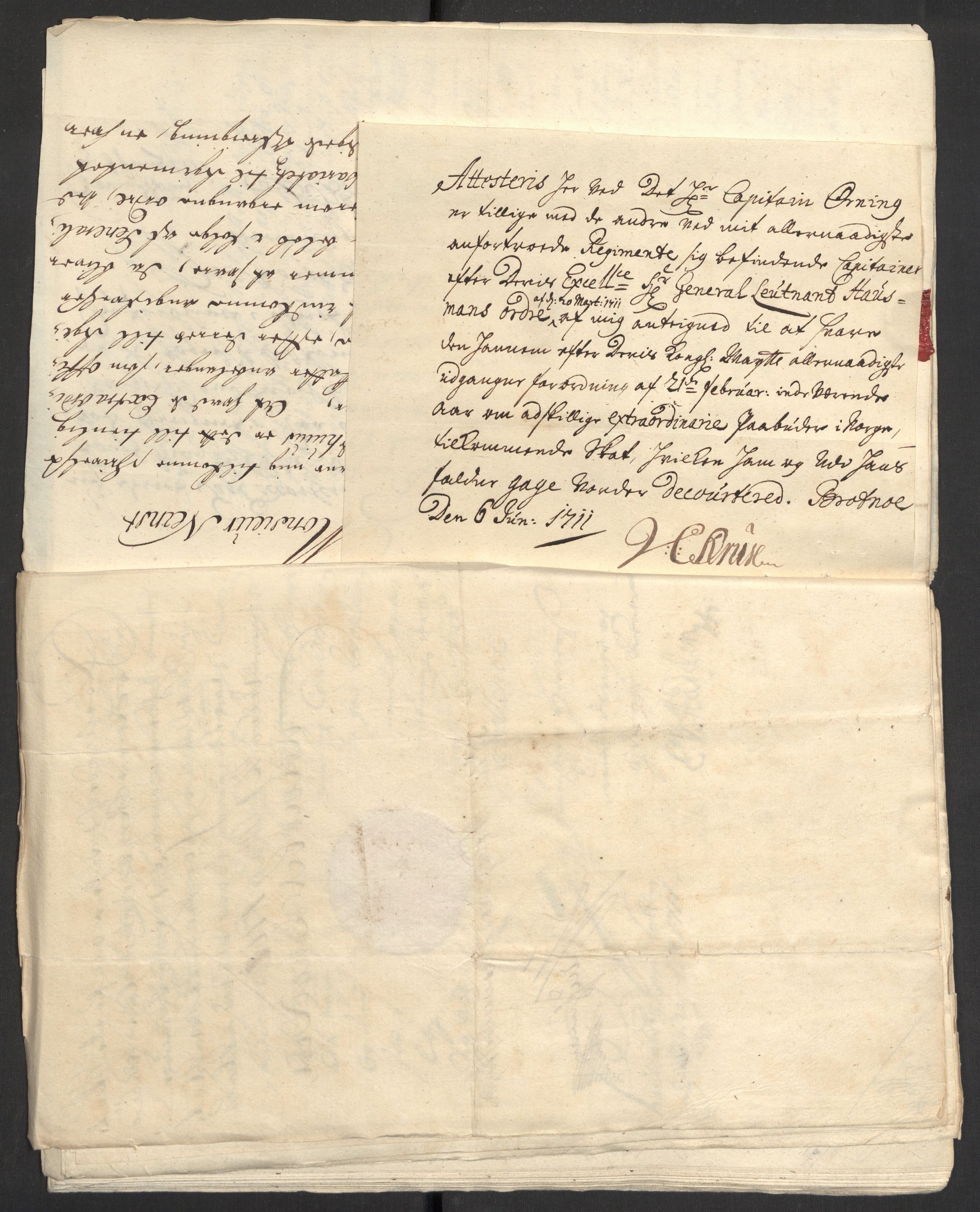 Rentekammeret inntil 1814, Reviderte regnskaper, Fogderegnskap, AV/RA-EA-4092/R18/L1308: Fogderegnskap Hadeland, Toten og Valdres, 1711, s. 249