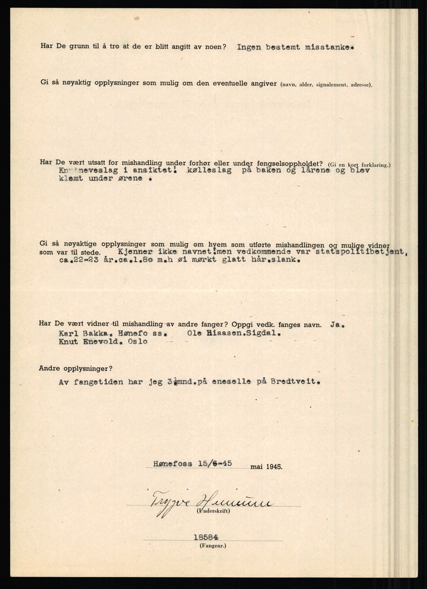 Rikspolitisjefen, AV/RA-S-1560/L/L0007: Heen, Erik C. - Iversen, Trygve, 1940-1945, s. 40