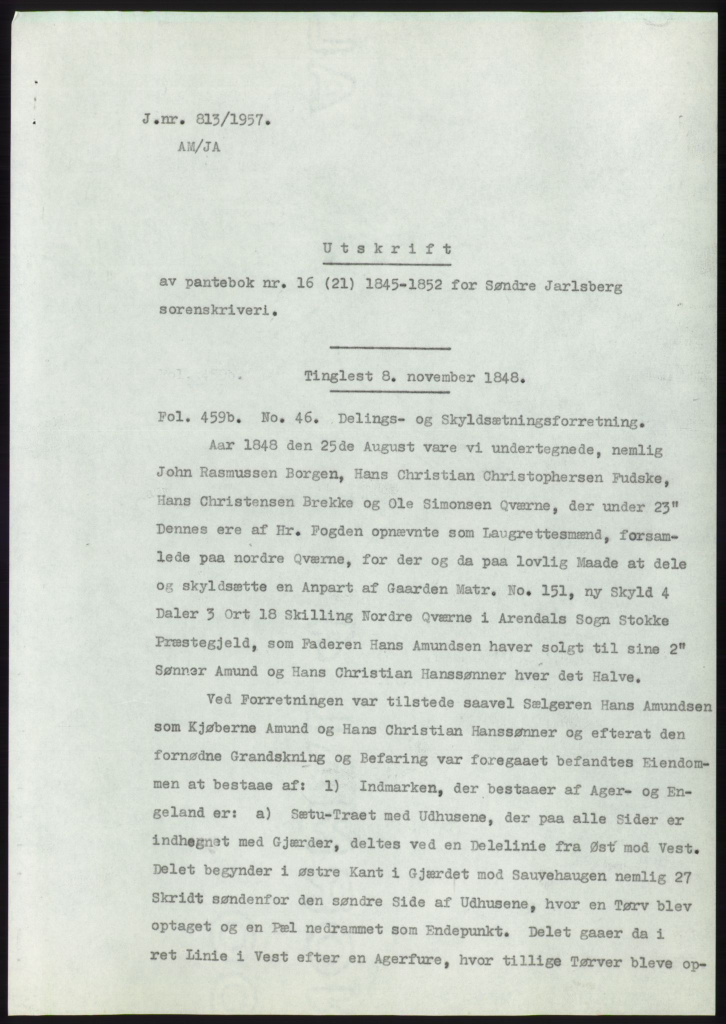 Statsarkivet i Kongsberg, SAKO/A-0001, 1957, s. 52