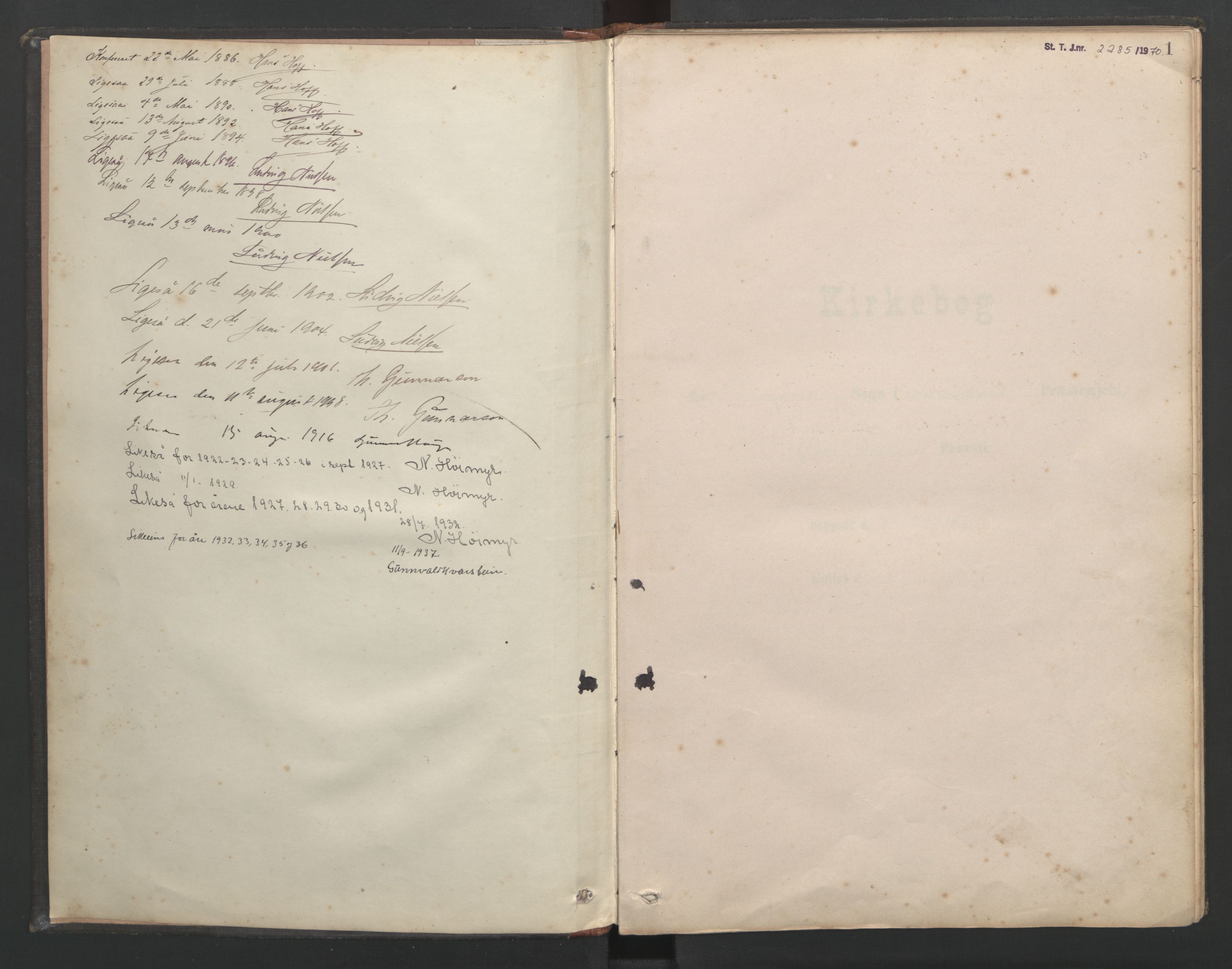 Ministerialprotokoller, klokkerbøker og fødselsregistre - Møre og Romsdal, AV/SAT-A-1454/518/L0237: Klokkerbok nr. 518C04, 1885-1963, s. 1