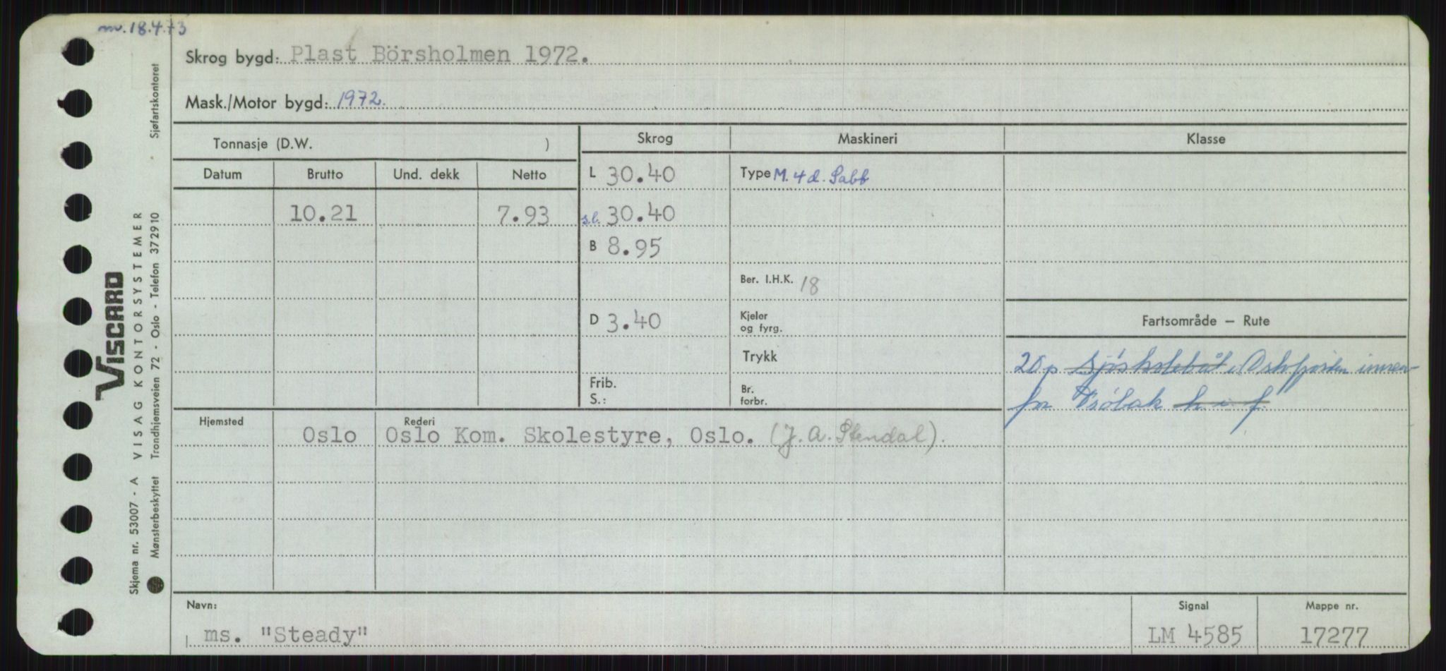 Sjøfartsdirektoratet med forløpere, Skipsmålingen, RA/S-1627/H/Ha/L0005/0002: Fartøy, S-Sven / Fartøy, Skjo-Sven, s. 443