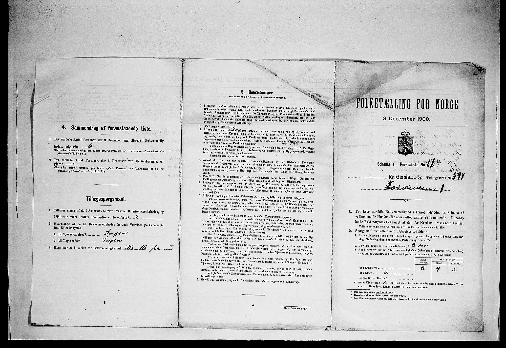 SAO, Folketelling 1900 for 0301 Kristiania kjøpstad, 1900, s. 23575