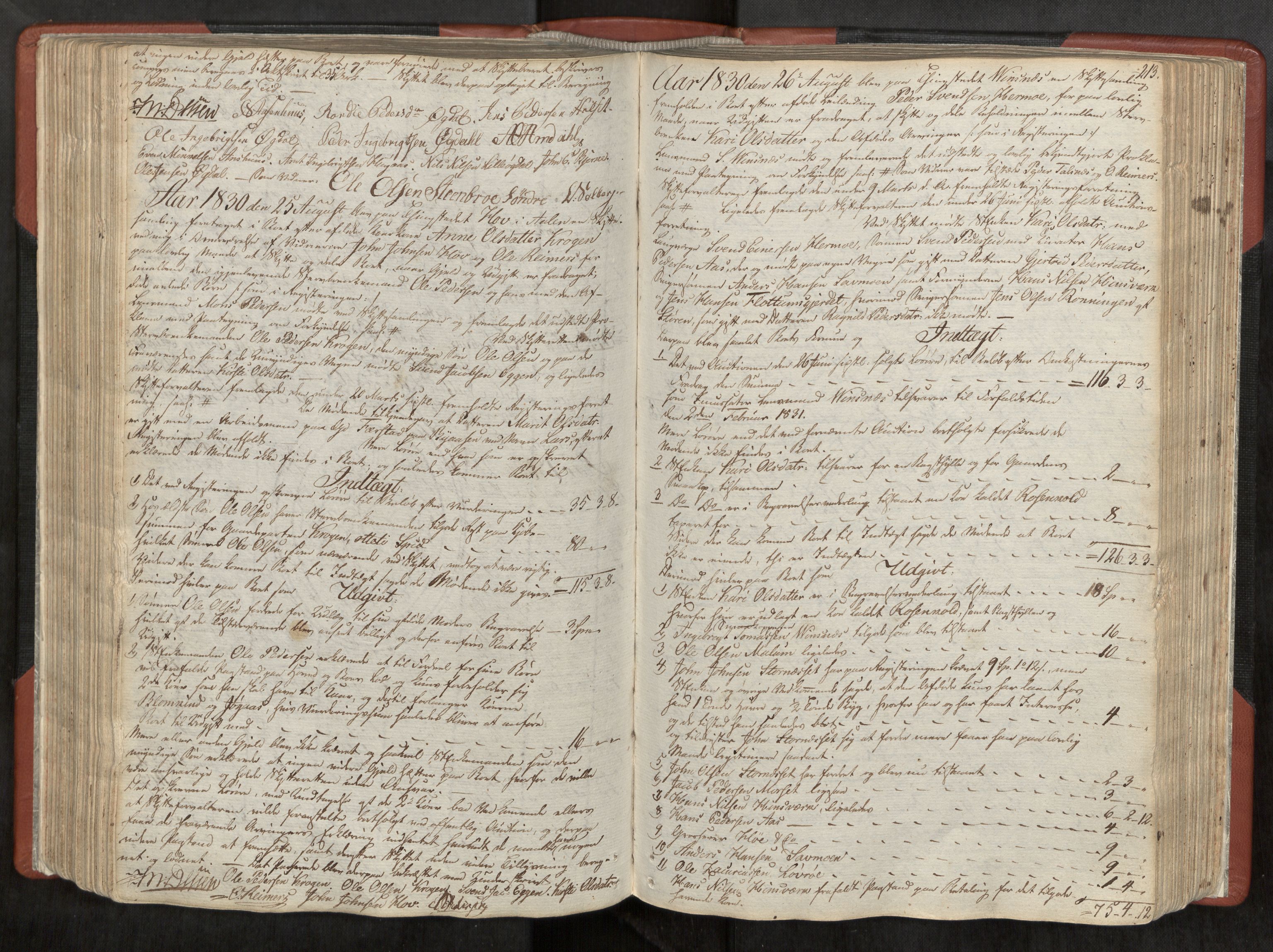 Gauldal sorenskriveri, AV/SAT-A-0014/1/3/3B/L0002: Skiftebehandlingsprotokoll, 1823-1836, s. 213