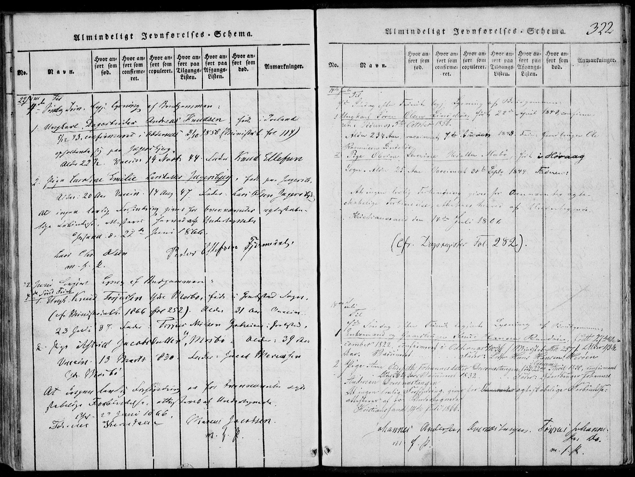 Oddernes sokneprestkontor, AV/SAK-1111-0033/F/Fa/Faa/L0005: Ministerialbok nr. A 5, 1820-1838, s. 322