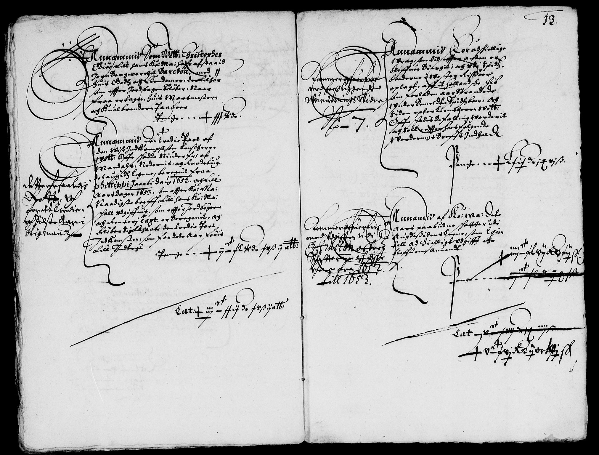 Rentekammeret inntil 1814, Reviderte regnskaper, Lensregnskaper, AV/RA-EA-5023/R/Rb/Rbq/L0041: Nedenes len. Mandals len. Råbyggelag., 1651-1653