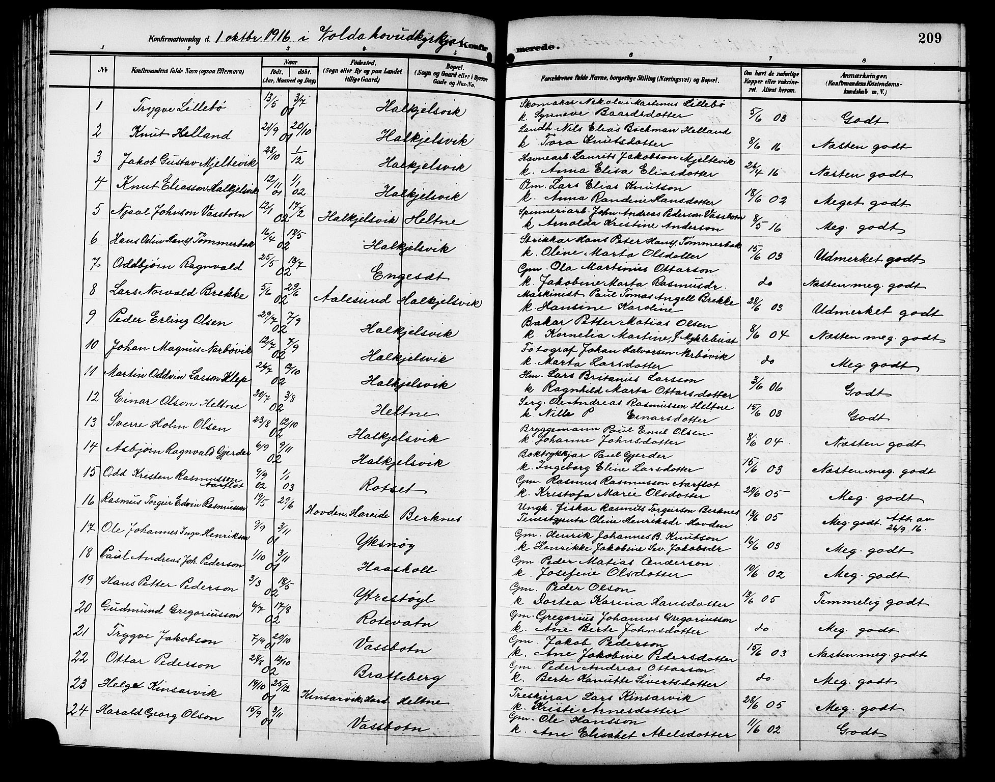 Ministerialprotokoller, klokkerbøker og fødselsregistre - Møre og Romsdal, AV/SAT-A-1454/511/L0159: Klokkerbok nr. 511C05, 1902-1920, s. 209