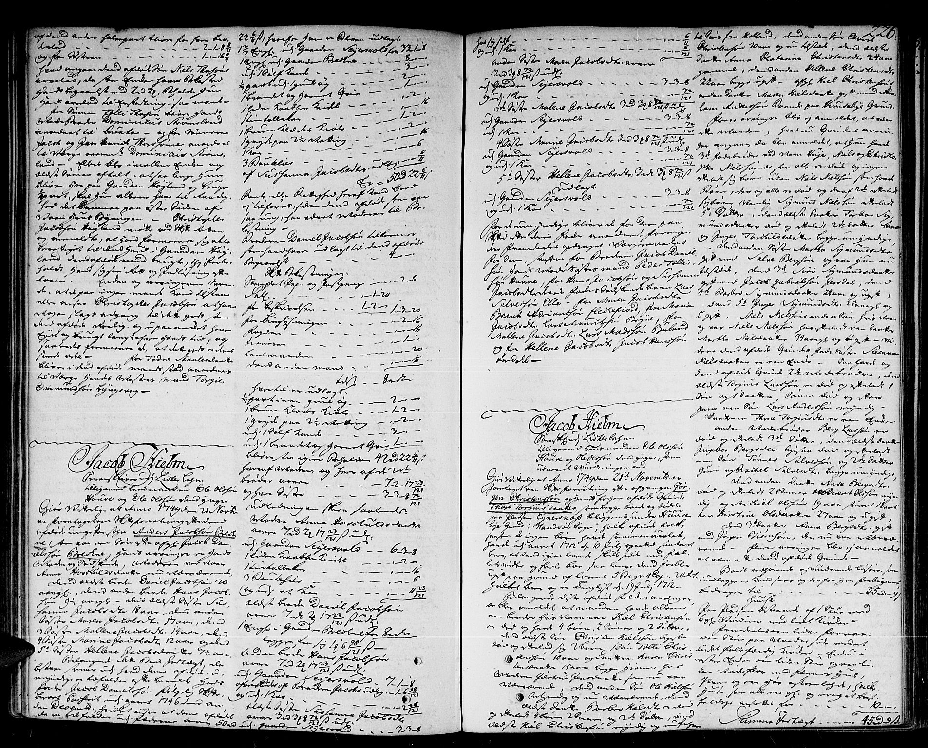 Lister sorenskriveri, AV/SAK-1221-0003/H/Hc/L0031: Skifteprotokoll nr 30a med register, 1748-1752, s. 225b-226a