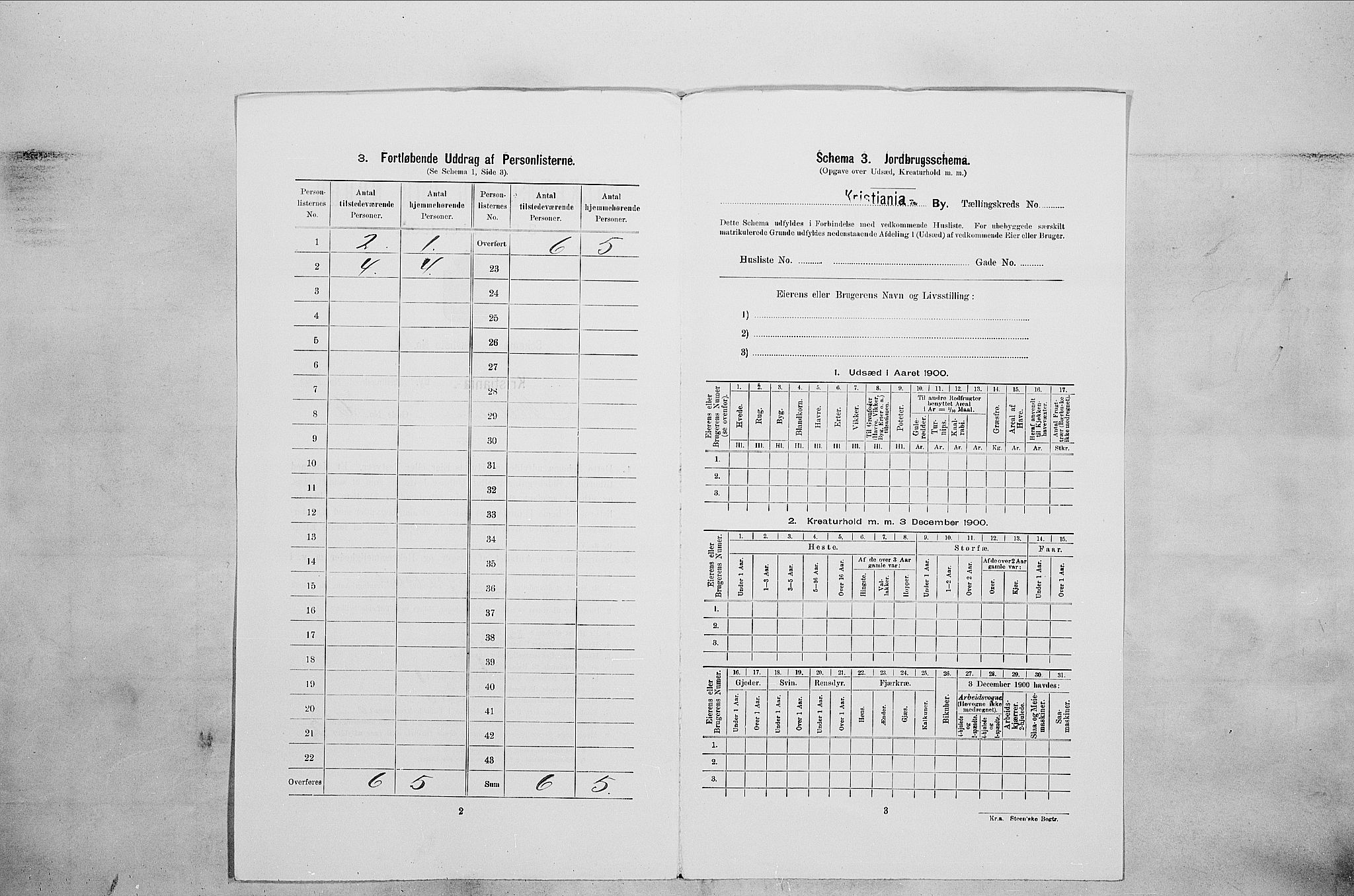 SAO, Folketelling 1900 for 0301 Kristiania kjøpstad, 1900, s. 59078