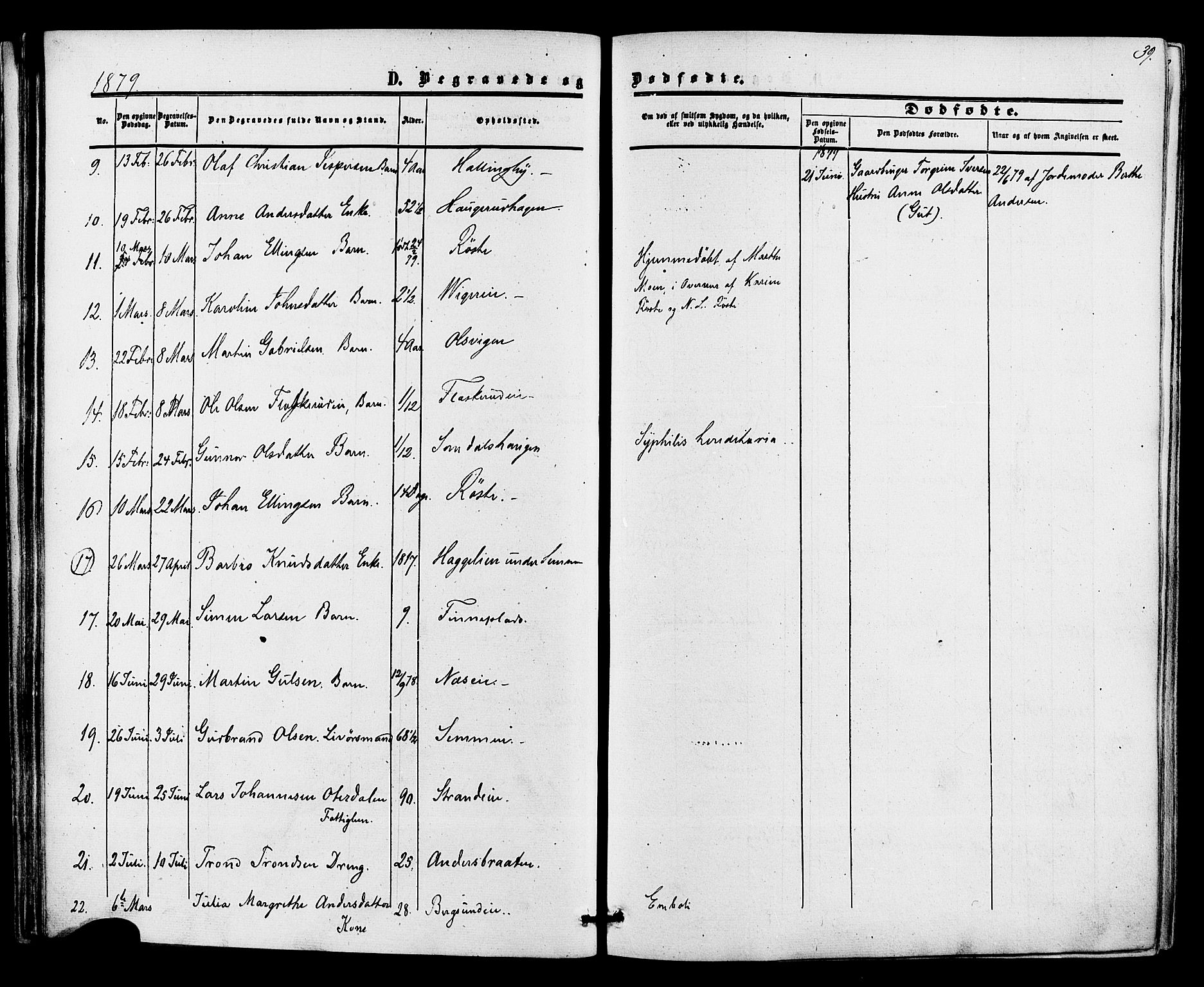 Ådal kirkebøker, AV/SAKO-A-248/F/Fa/L0002: Ministerialbok nr. I 2, 1857-1883, s. 39