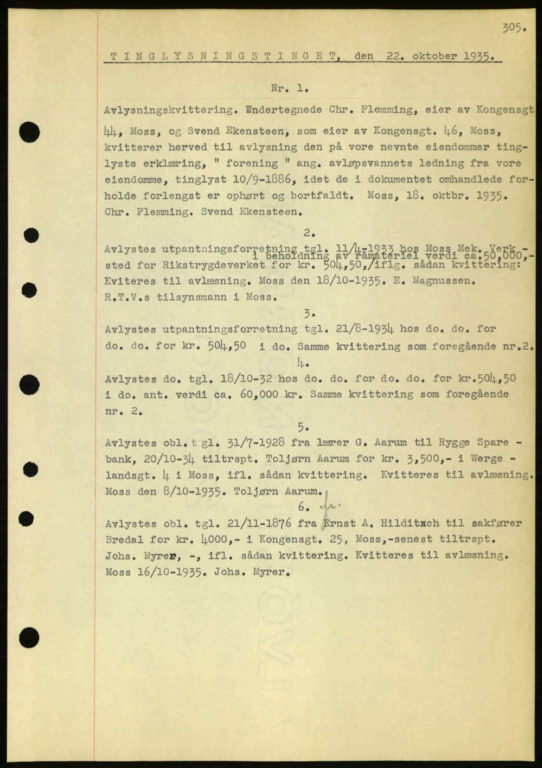 Moss sorenskriveri, SAO/A-10168: Pantebok nr. 45, 1935-1935, Tingl.dato: 22.10.1935