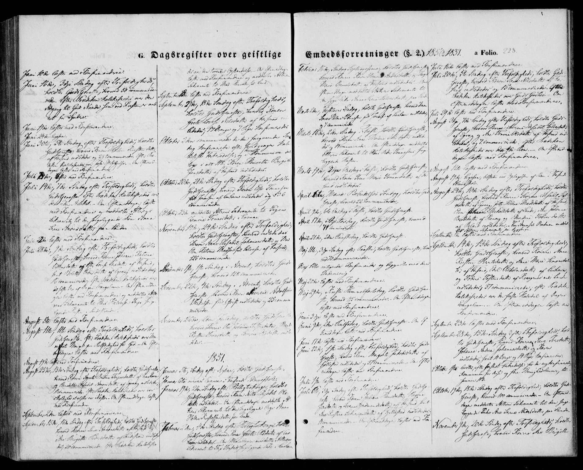 Farsund sokneprestkontor, SAK/1111-0009/F/Fa/L0004: Ministerialbok nr. A 4, 1847-1863, s. 228
