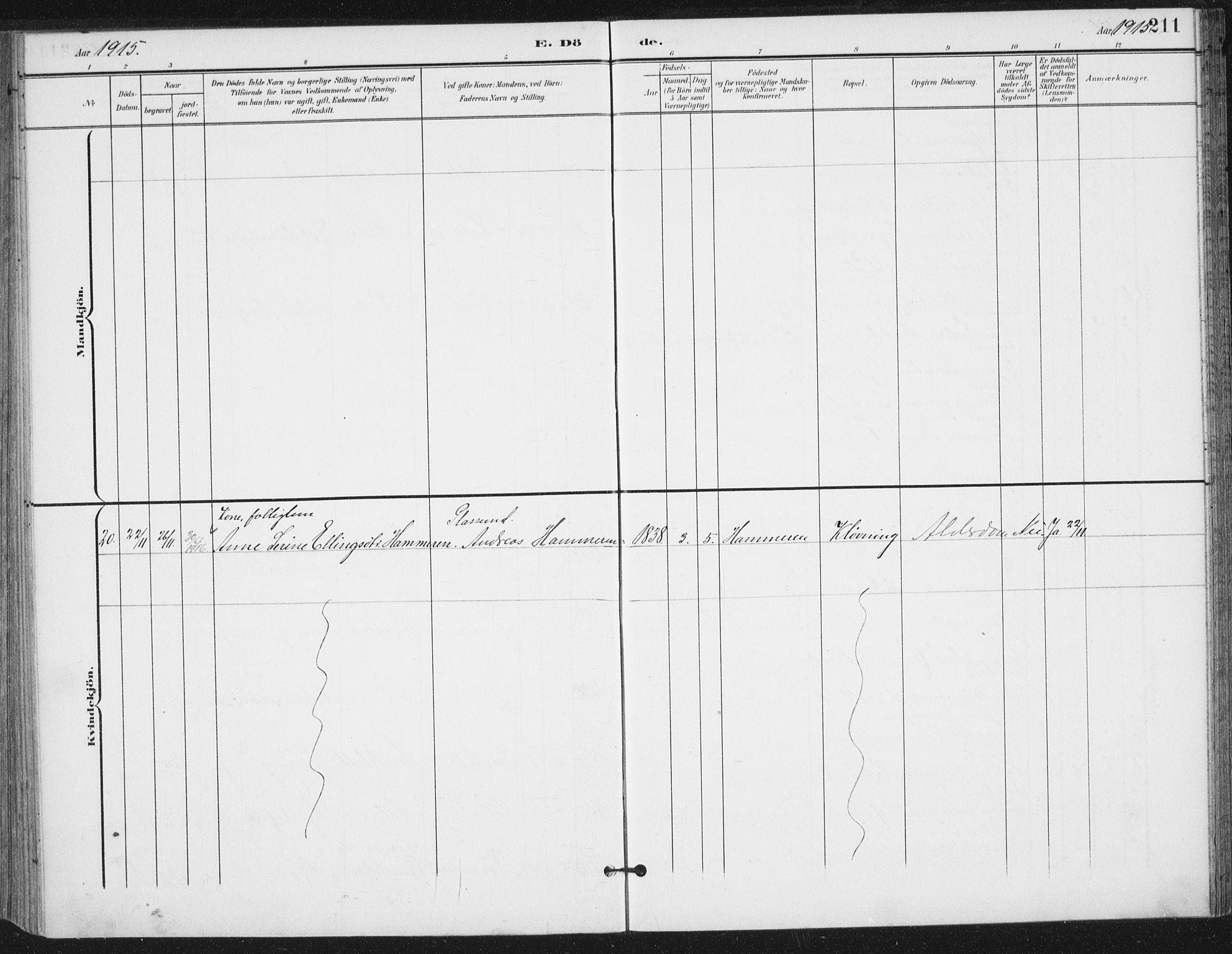 Ministerialprotokoller, klokkerbøker og fødselsregistre - Møre og Romsdal, AV/SAT-A-1454/503/L0038: Ministerialbok nr. 503A06, 1901-1917, s. 211