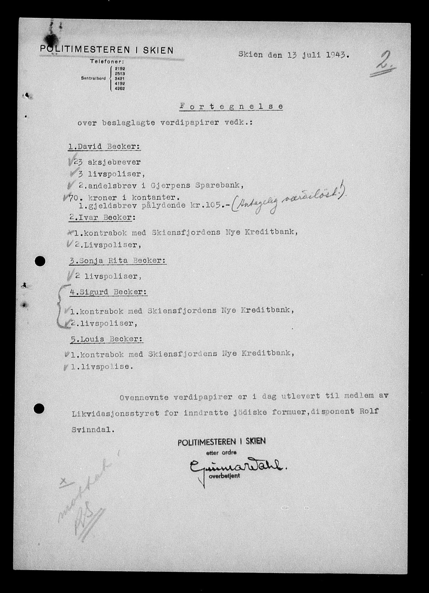 Justisdepartementet, Tilbakeføringskontoret for inndratte formuer, AV/RA-S-1564/H/Hc/Hcd/L0991: --, 1945-1947, s. 16