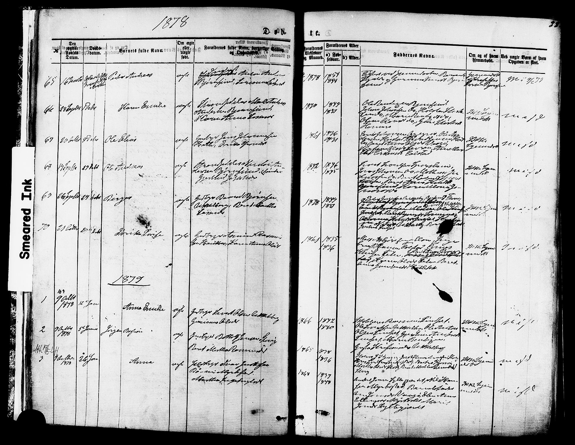 Ministerialprotokoller, klokkerbøker og fødselsregistre - Møre og Romsdal, SAT/A-1454/565/L0749: Ministerialbok nr. 565A03, 1871-1886, s. 33