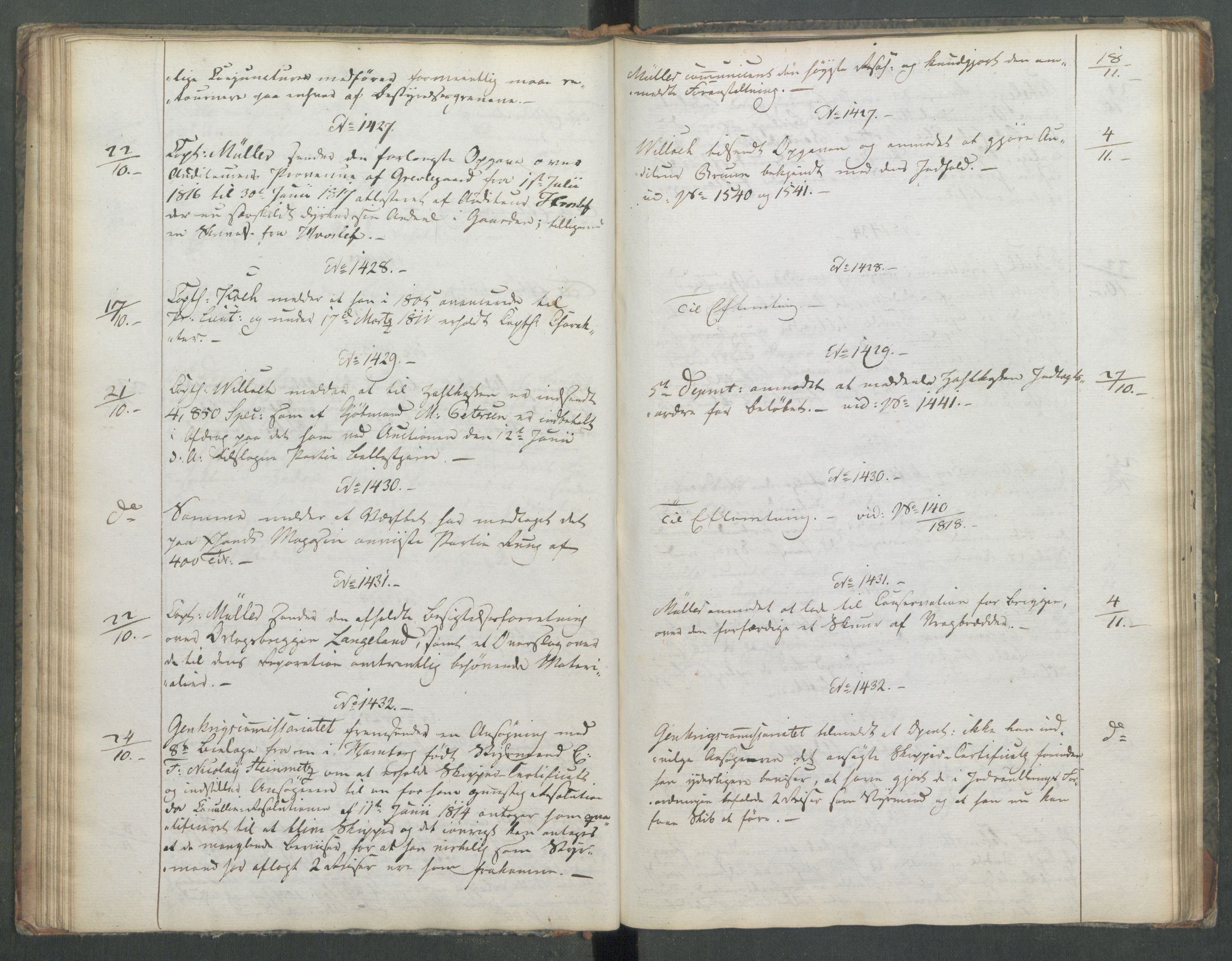 Marinedepartementet/ Marine- og postdepartementet, AV/RA-RAFA-3792/C/L0004b: 7de Departements Journal, 1817