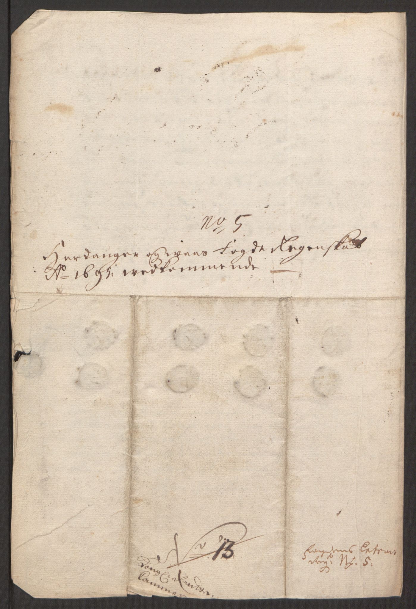 Rentekammeret inntil 1814, Reviderte regnskaper, Fogderegnskap, AV/RA-EA-4092/R48/L2976: Fogderegnskap Sunnhordland og Hardanger, 1695-1696, s. 186