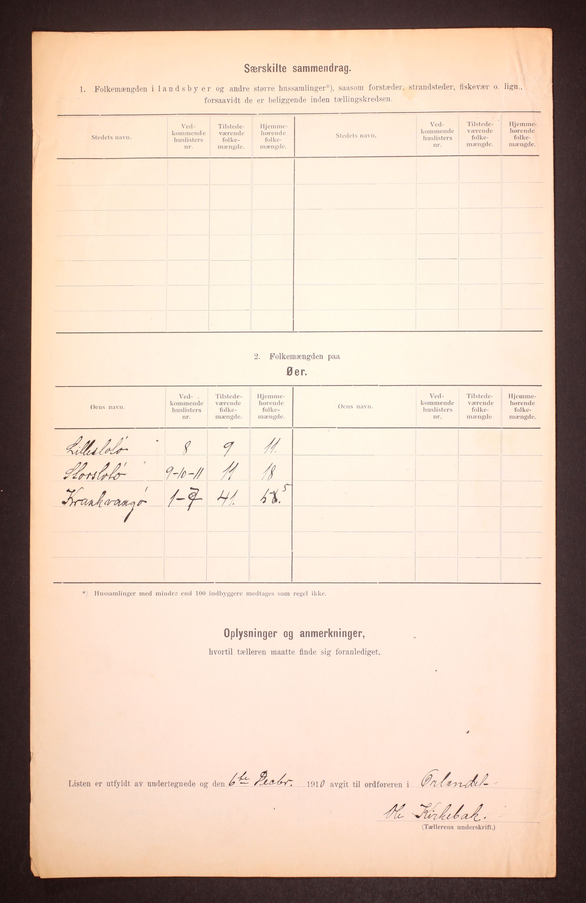 RA, Folketelling 1910 for 1621 Ørland herred, 1910, s. 6