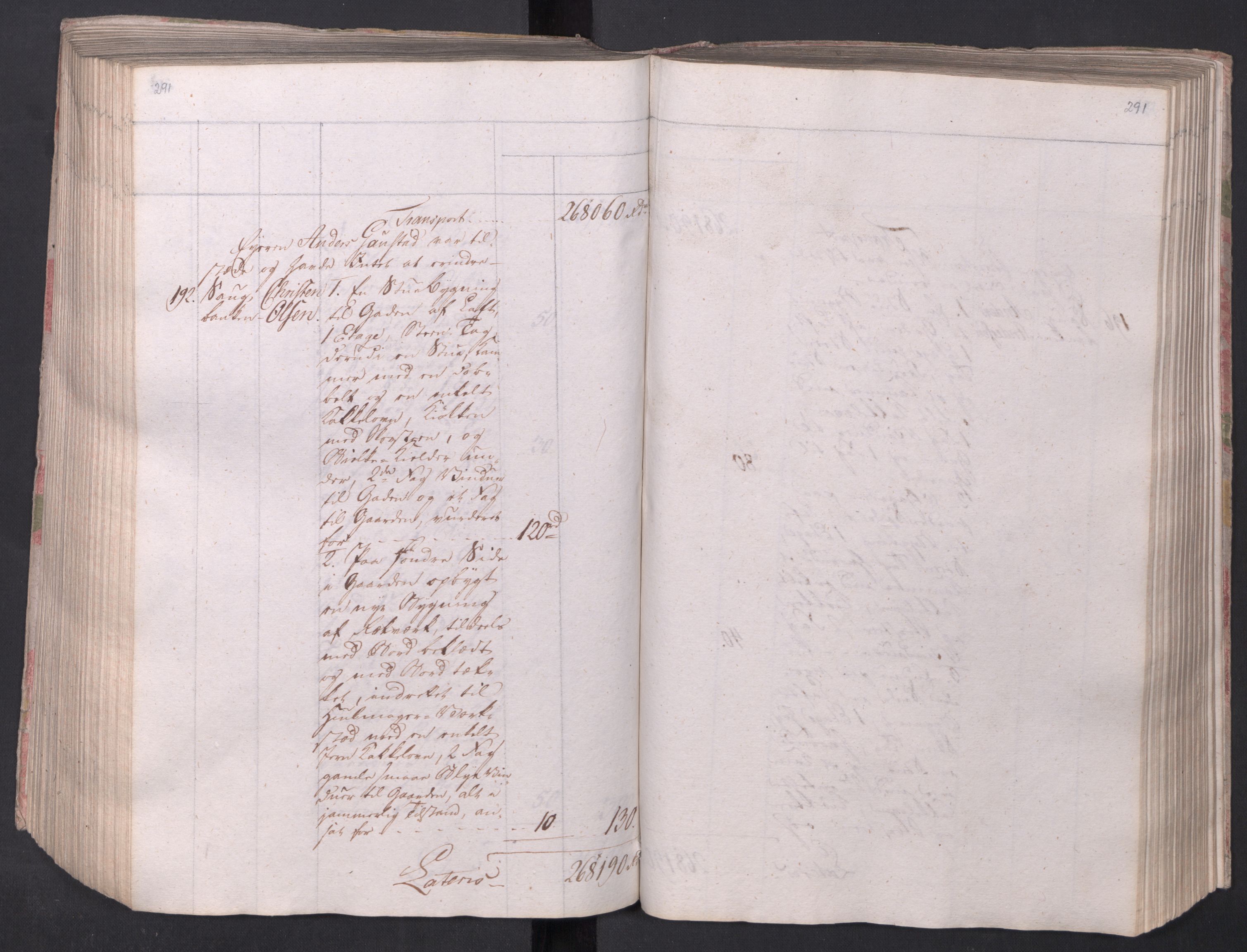 Kristiania stiftamt, AV/SAO-A-10386/I/Ia/L0015: Branntakster, 1797, s. 291
