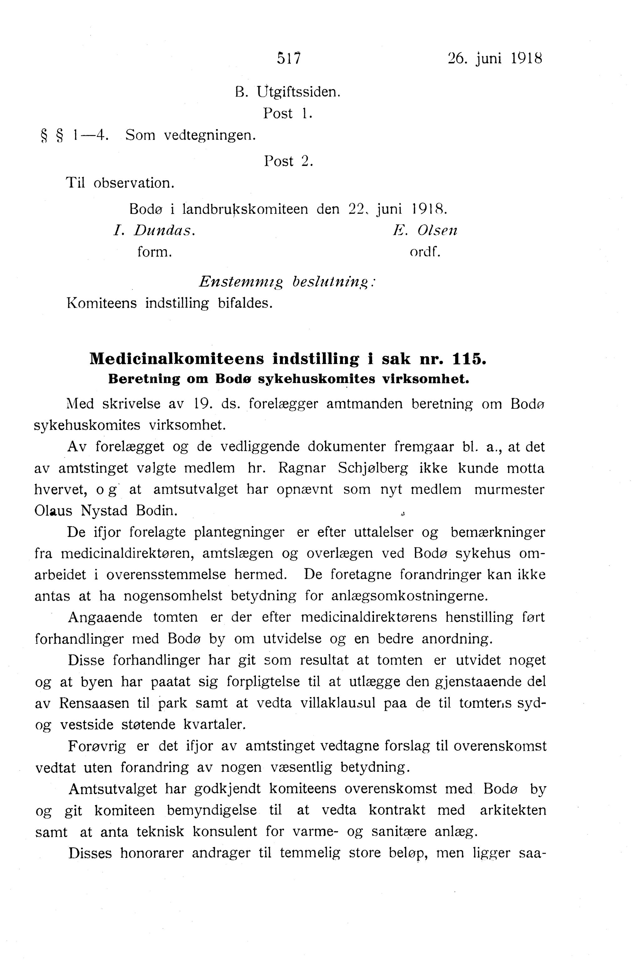 Nordland Fylkeskommune. Fylkestinget, AIN/NFK-17/176/A/Ac/L0041: Fylkestingsforhandlinger 1918, 1918