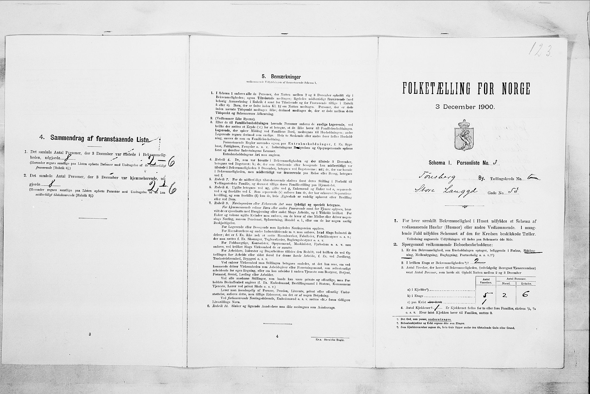 RA, Folketelling 1900 for 0705 Tønsberg kjøpstad, 1900, s. 901