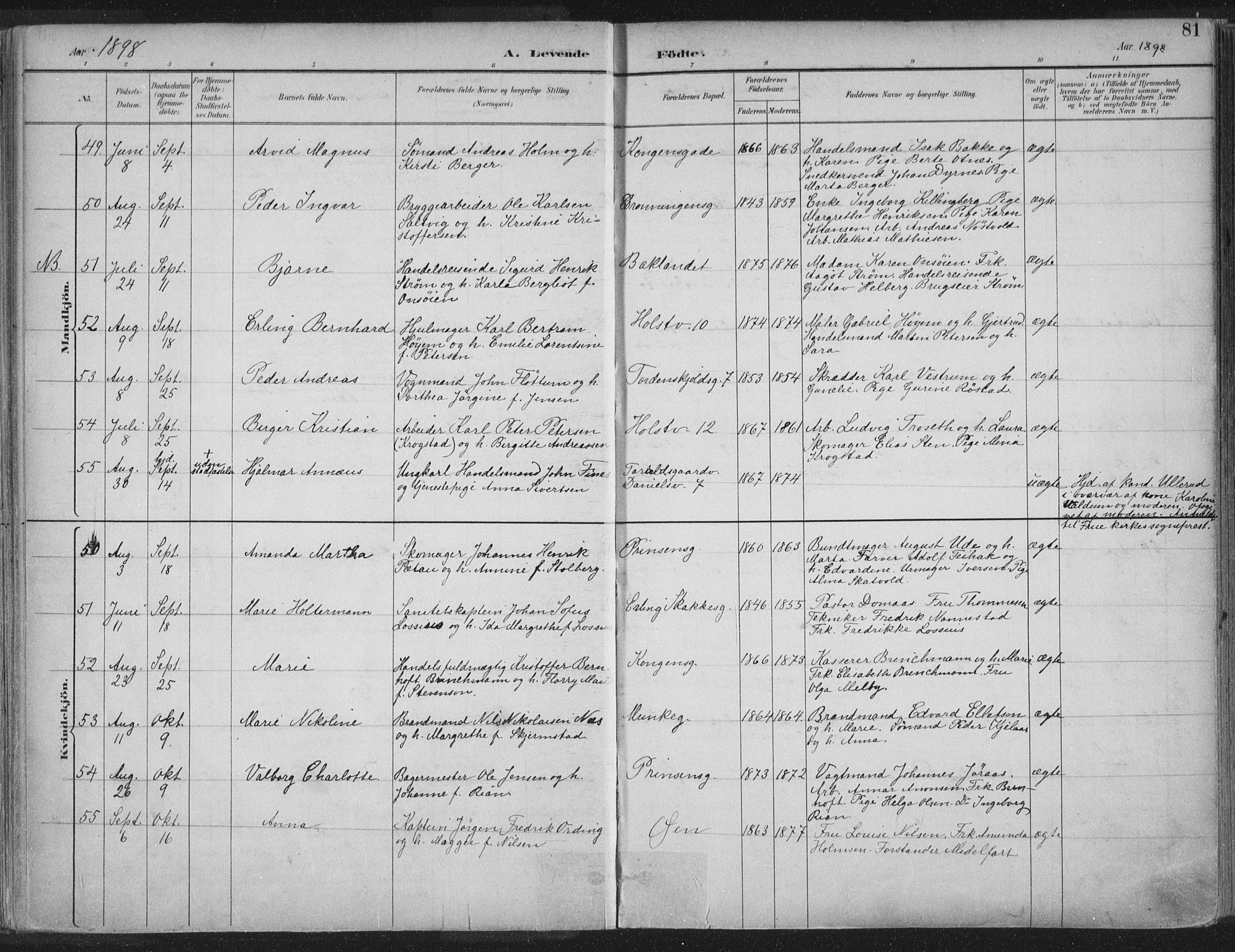 Ministerialprotokoller, klokkerbøker og fødselsregistre - Sør-Trøndelag, SAT/A-1456/601/L0062: Ministerialbok nr. 601A30, 1891-1911, s. 81