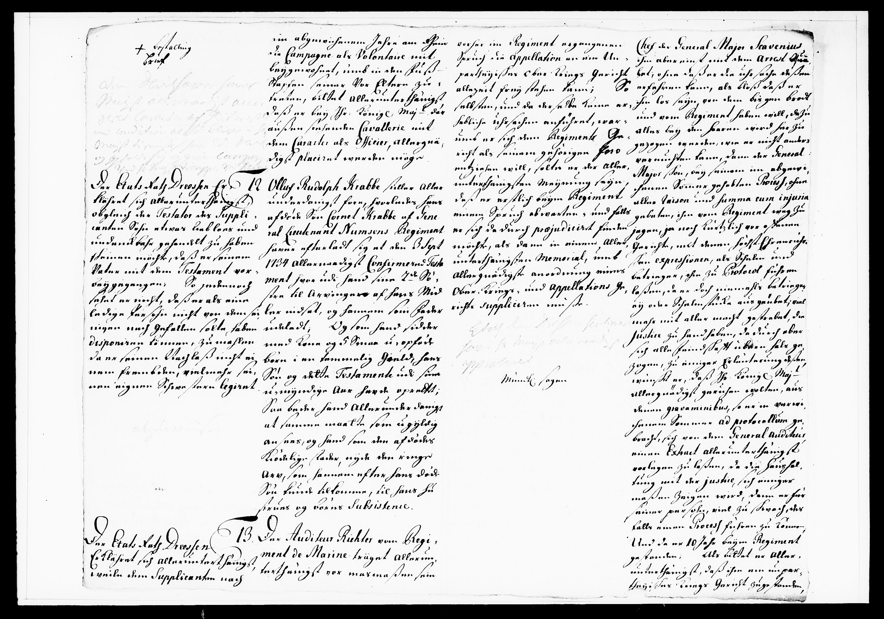 Krigskollegiet, Krigskancelliet, DRA/A-0006/-/1122-1129: Refererede sager, 1735, s. 160