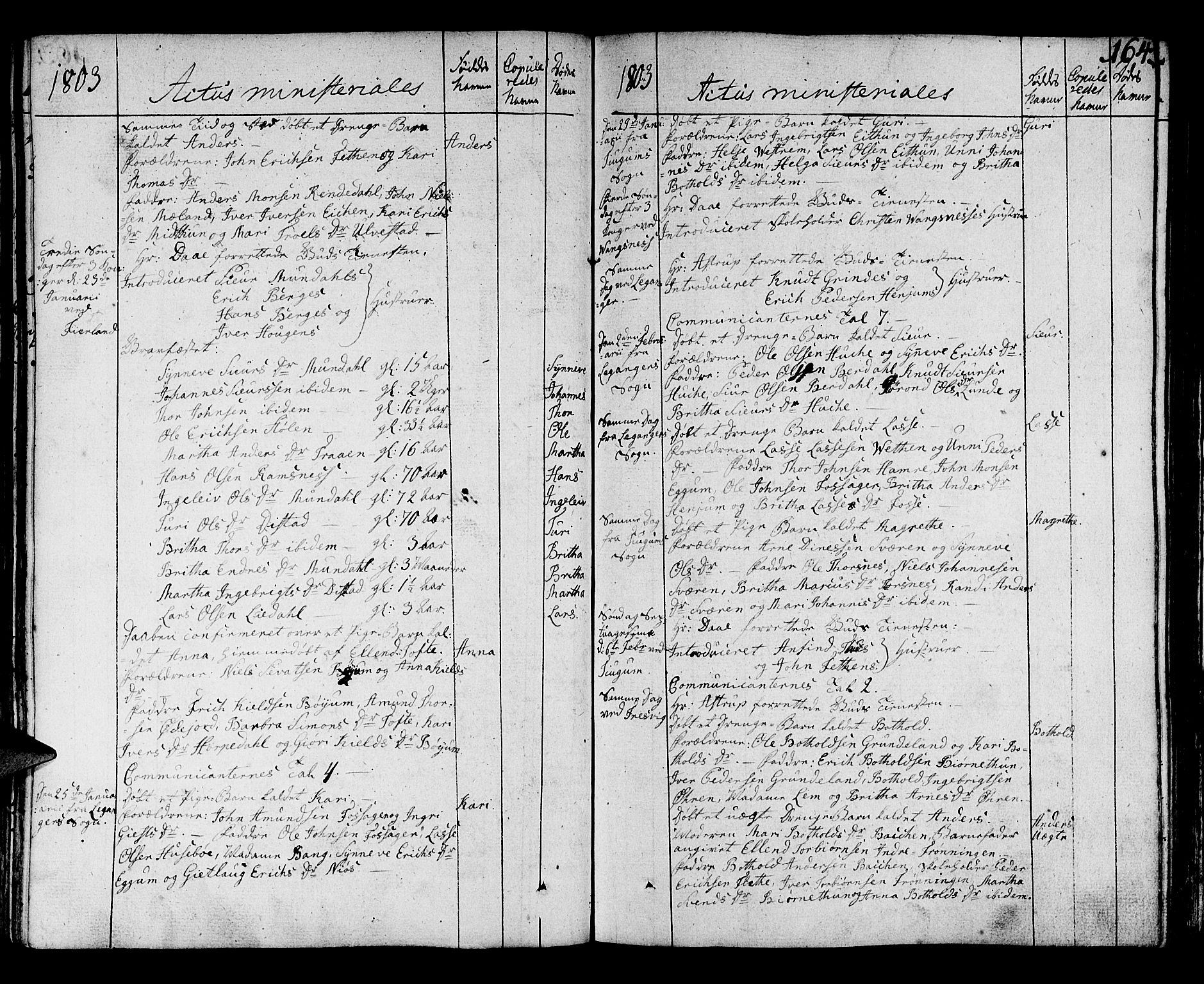 Leikanger sokneprestembete, SAB/A-81001: Ministerialbok nr. A 5, 1792-1809, s. 164