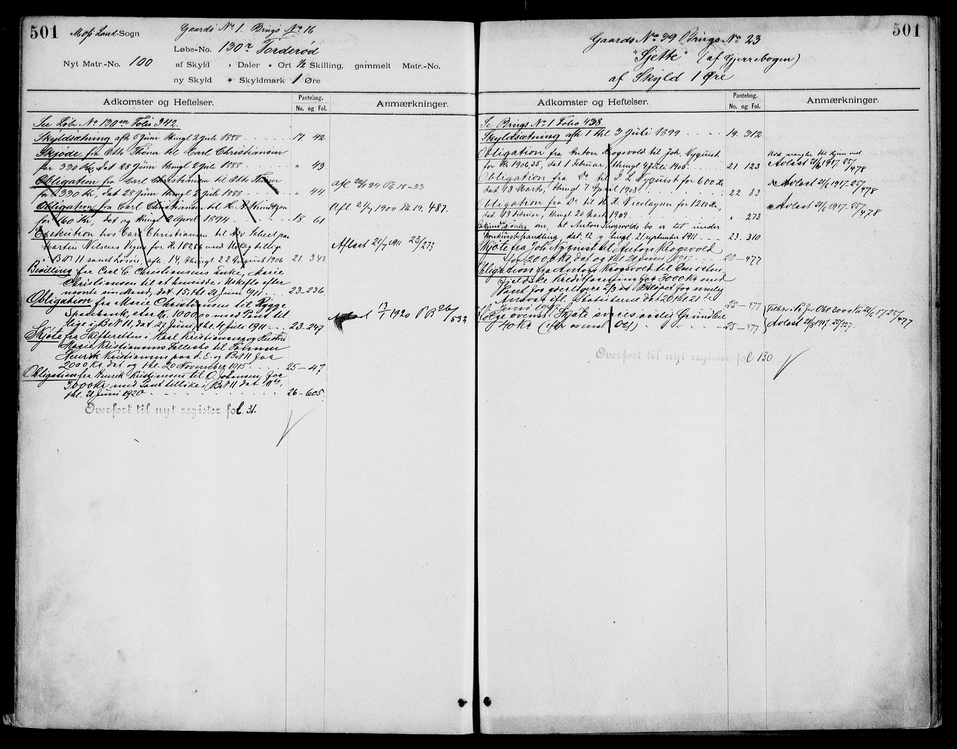 Moss sorenskriveri, SAO/A-10168: Panteregister nr. IV 3b, 1769-1926, s. 501