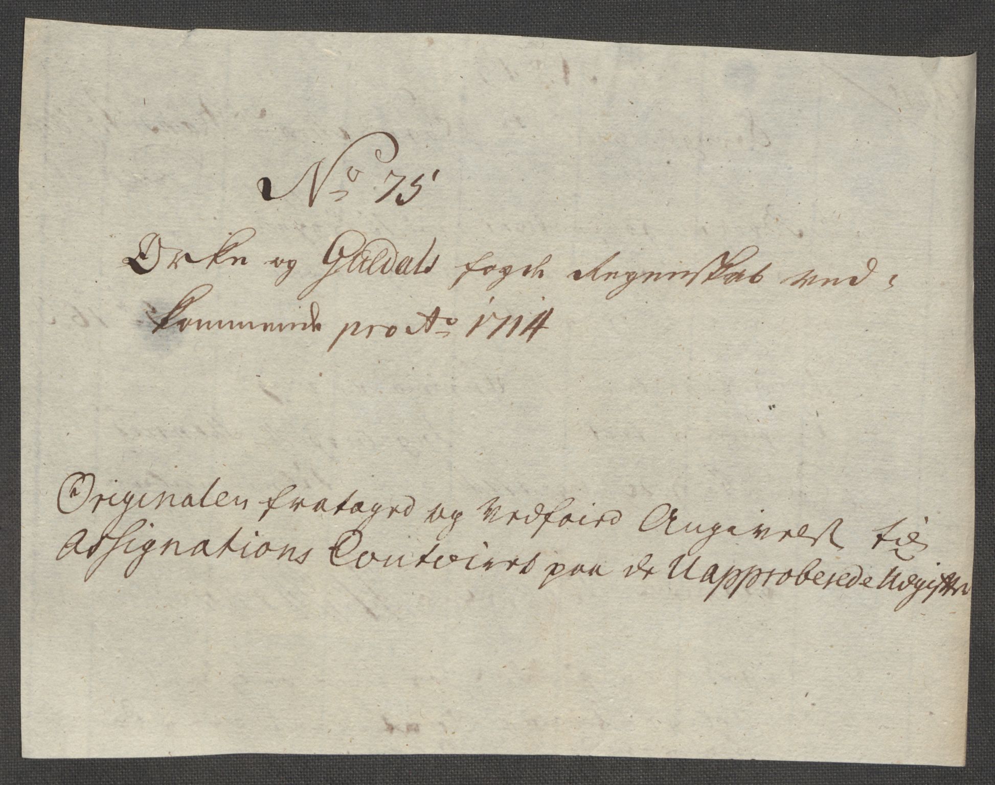 Rentekammeret inntil 1814, Reviderte regnskaper, Fogderegnskap, AV/RA-EA-4092/R60/L3965: Fogderegnskap Orkdal og Gauldal, 1714, s. 470