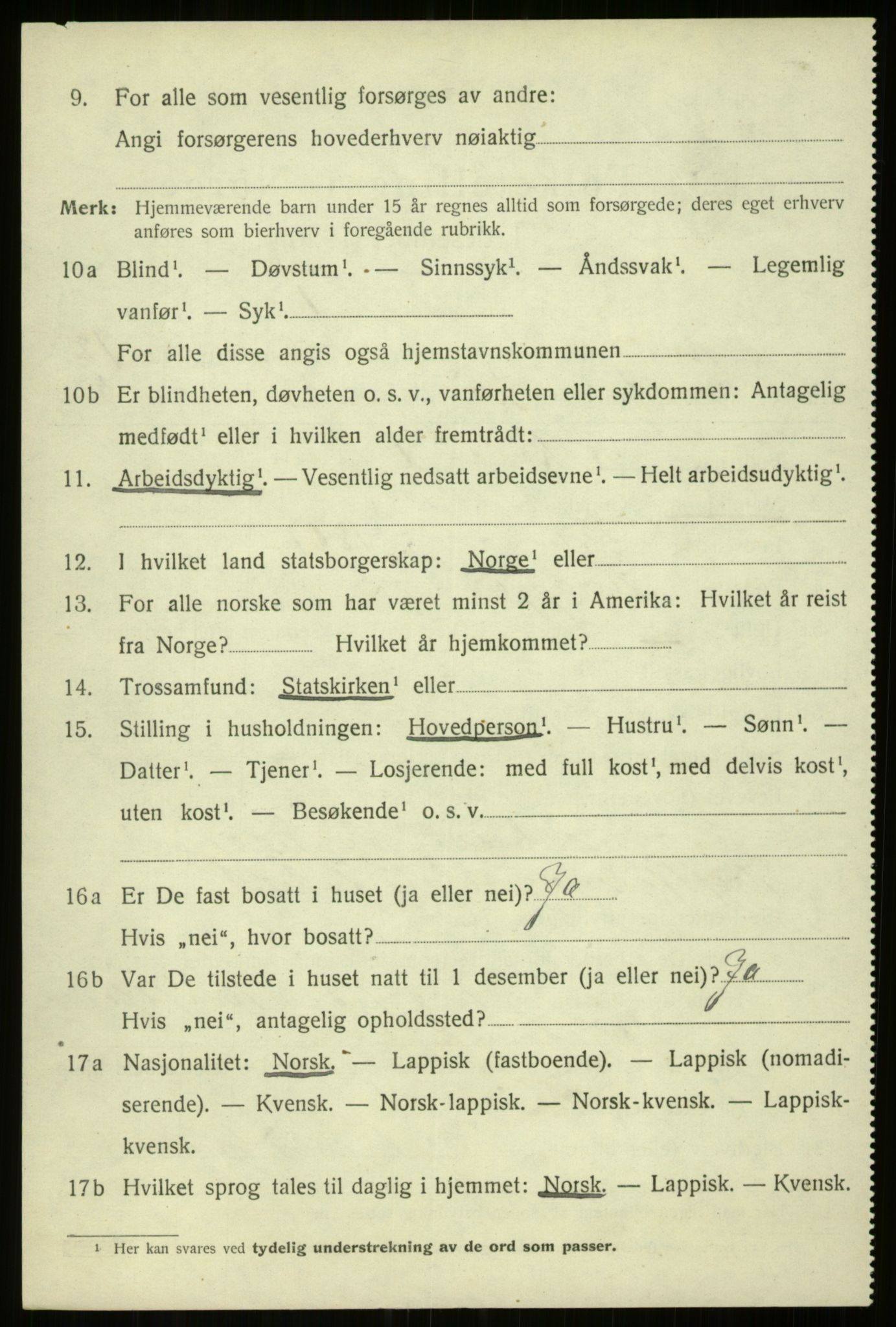 SATØ, Folketelling 1920 for 1911 Kvæfjord herred, 1920, s. 5954