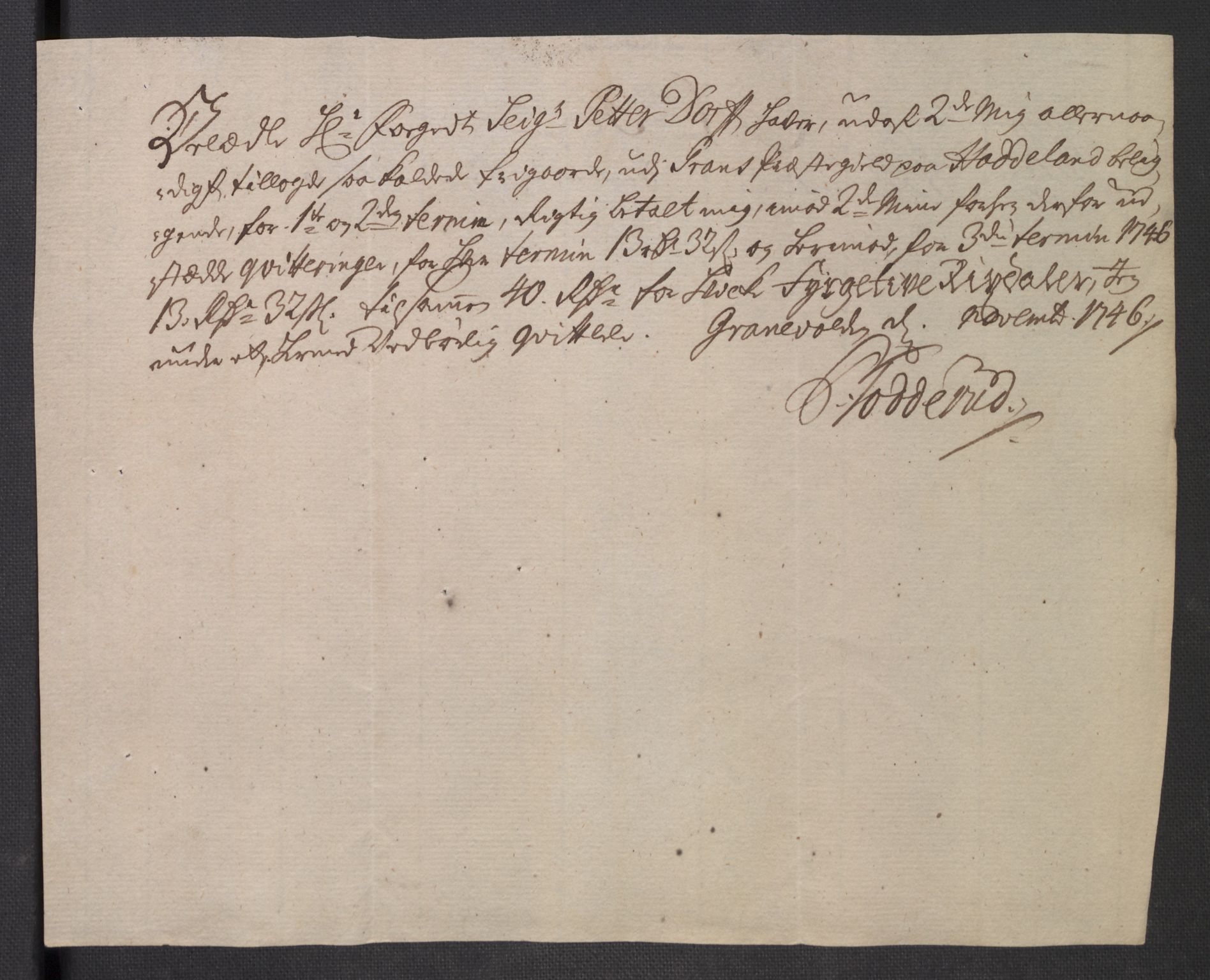 Rentekammeret inntil 1814, Reviderte regnskaper, Fogderegnskap, RA/EA-4092/R18/L1345: Fogderegnskap Hadeland, Toten og Valdres, 1745-1746, s. 463