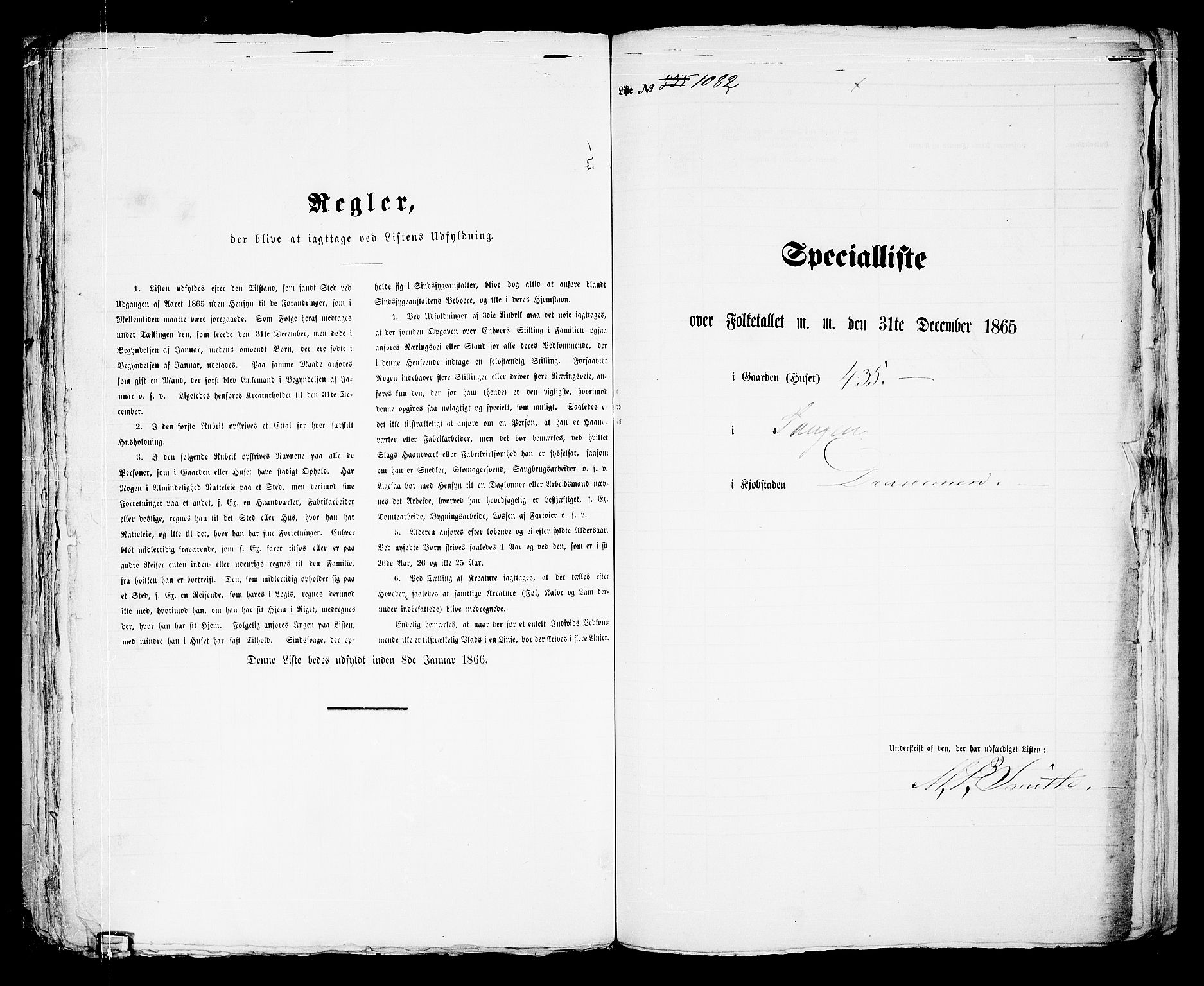 RA, Folketelling 1865 for 0602bP Strømsø prestegjeld i Drammen kjøpstad, 1865, s. 990