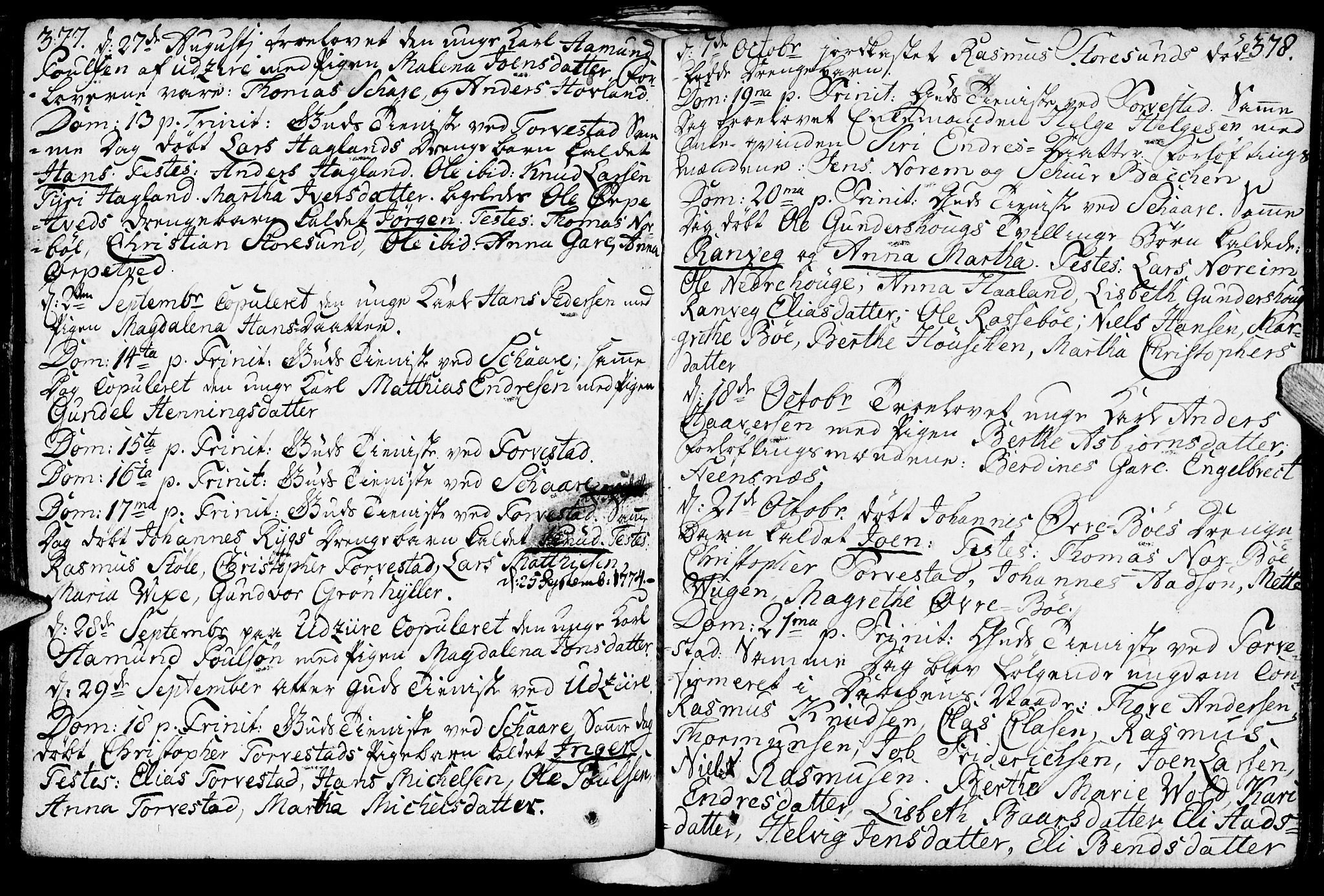 Torvastad sokneprestkontor, AV/SAST-A -101857/H/Ha/Haa/L0001: Ministerialbok nr. A 1, 1753-1800, s. 377-378