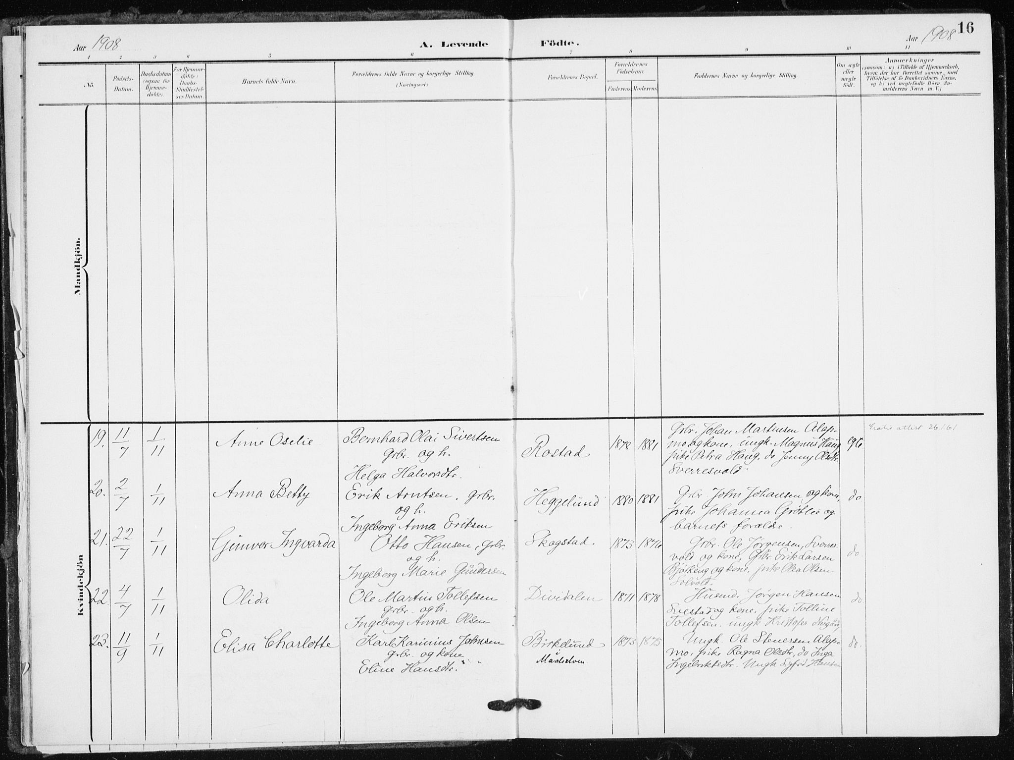 Målselv sokneprestembete, AV/SATØ-S-1311/G/Ga/Gaa/L0012kirke: Ministerialbok nr. 12, 1903-1920, s. 16