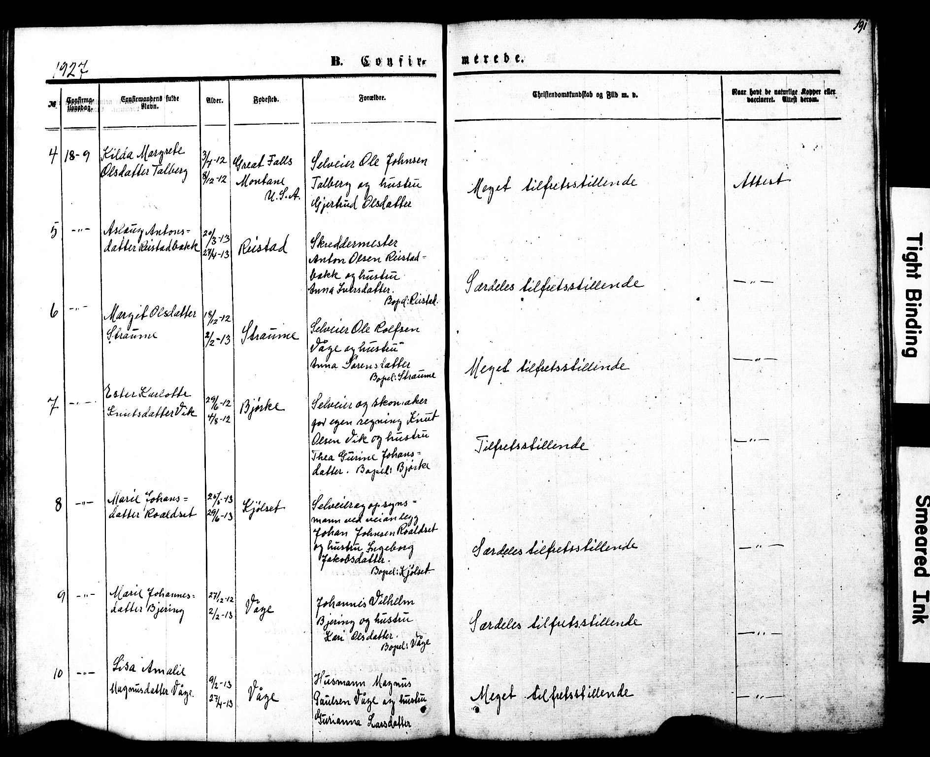 Ministerialprotokoller, klokkerbøker og fødselsregistre - Møre og Romsdal, AV/SAT-A-1454/550/L0618: Klokkerbok nr. 550C01, 1870-1927, s. 191