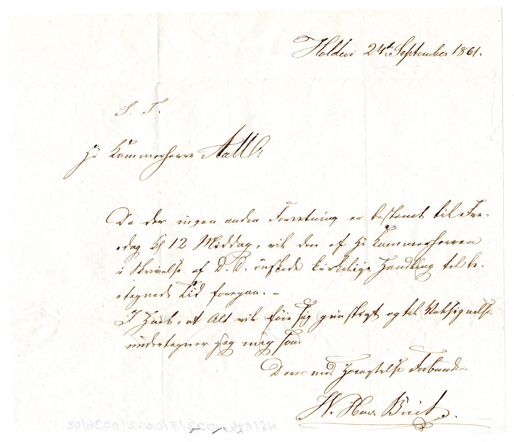 Diderik Maria Aalls brevsamling, NF/Ark-1023/F/L0002: D.M. Aalls brevsamling. B - C, 1799-1889, s. 199