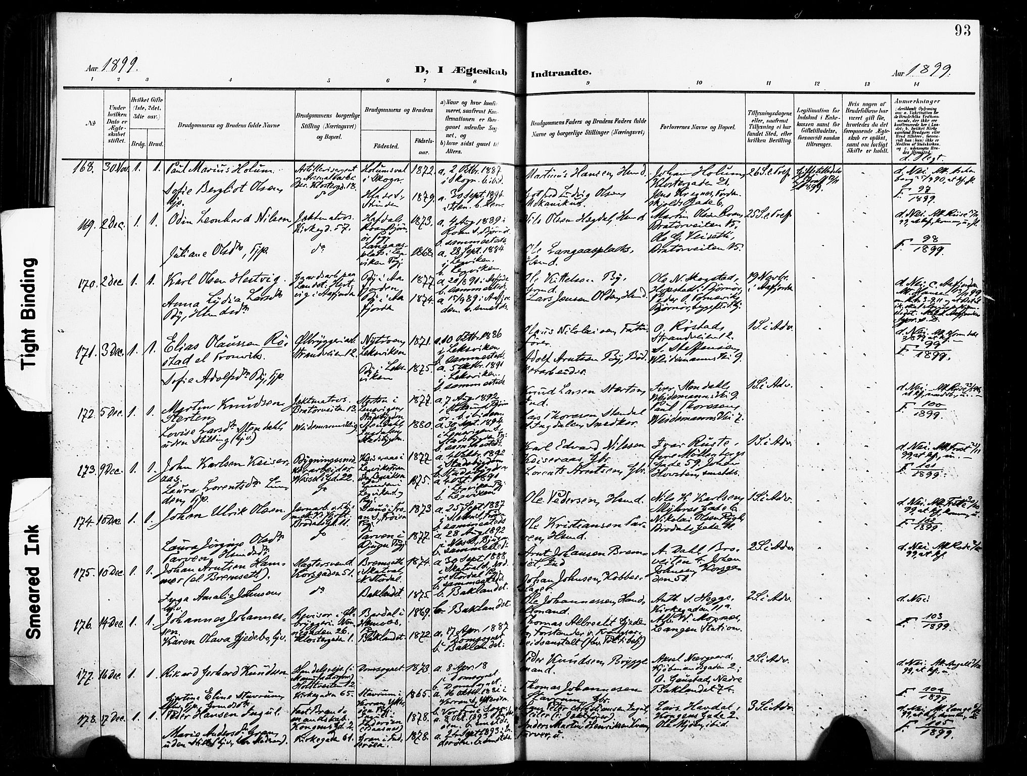 Ministerialprotokoller, klokkerbøker og fødselsregistre - Sør-Trøndelag, SAT/A-1456/604/L0198: Ministerialbok nr. 604A19, 1893-1900, s. 93