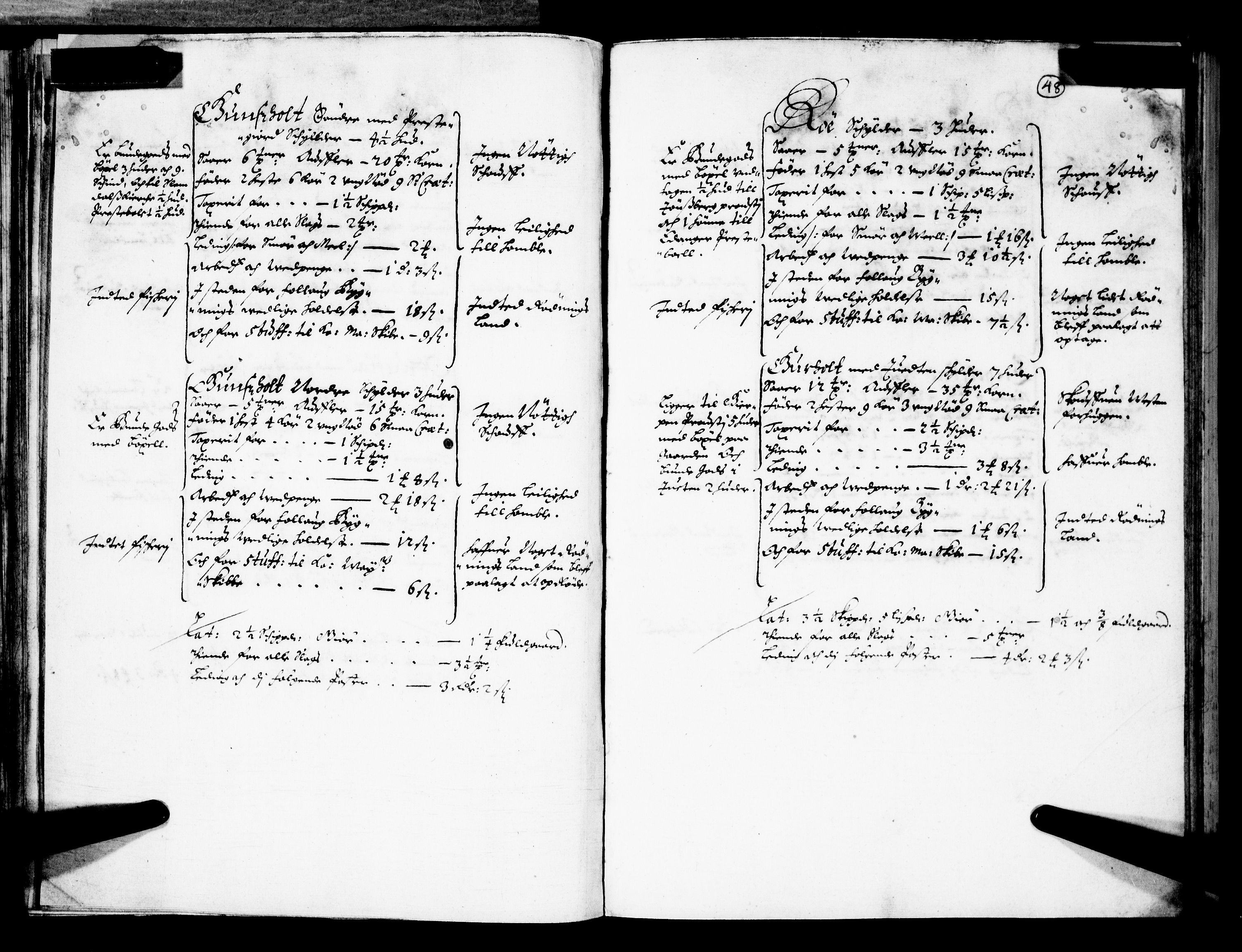 Rentekammeret inntil 1814, Realistisk ordnet avdeling, AV/RA-EA-4070/N/Nb/Nba/L0025: Bamble fogderi, 1665, s. 47b-48a