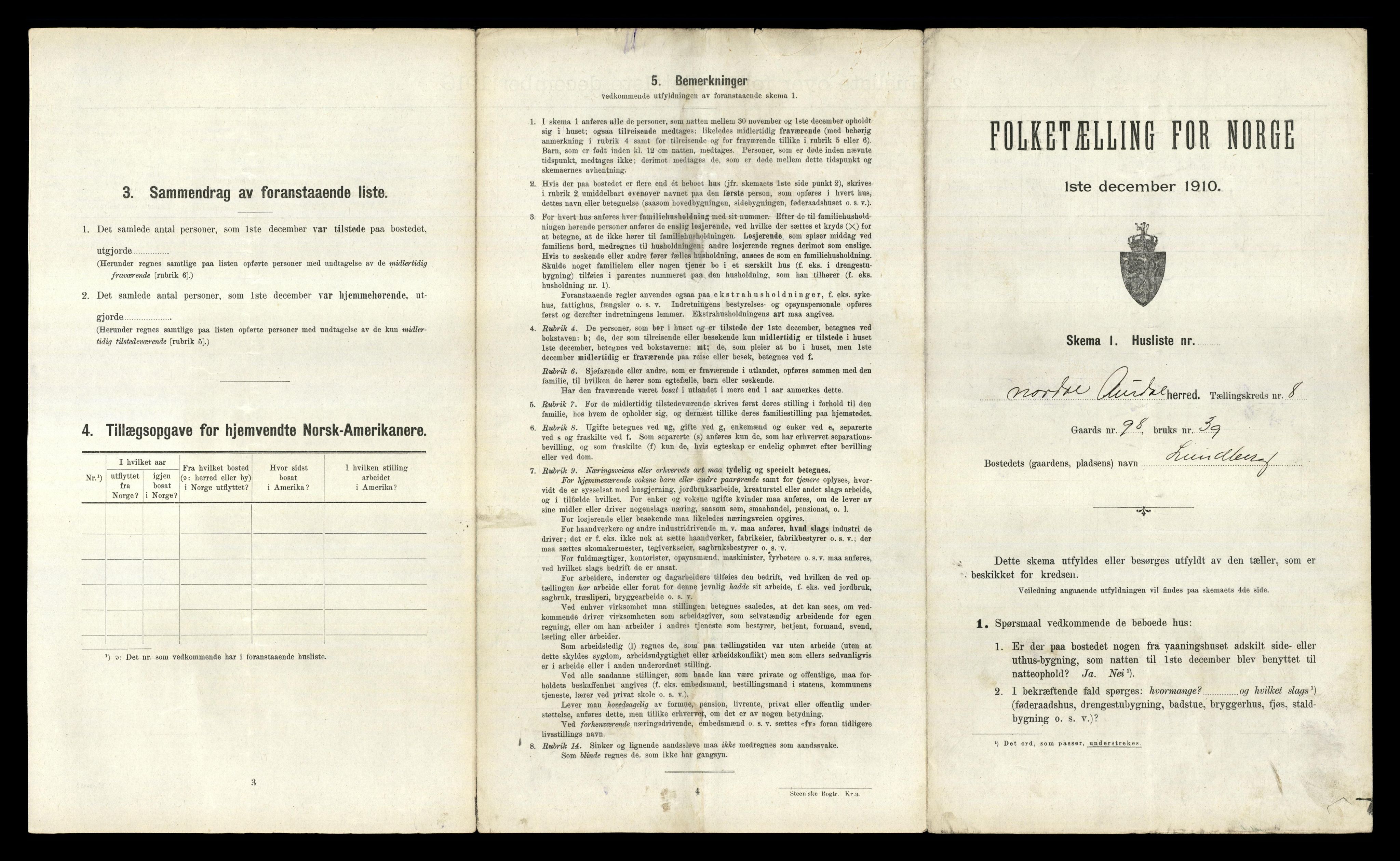 RA, Folketelling 1910 for 0542 Nord-Aurdal herred, 1910, s. 1347