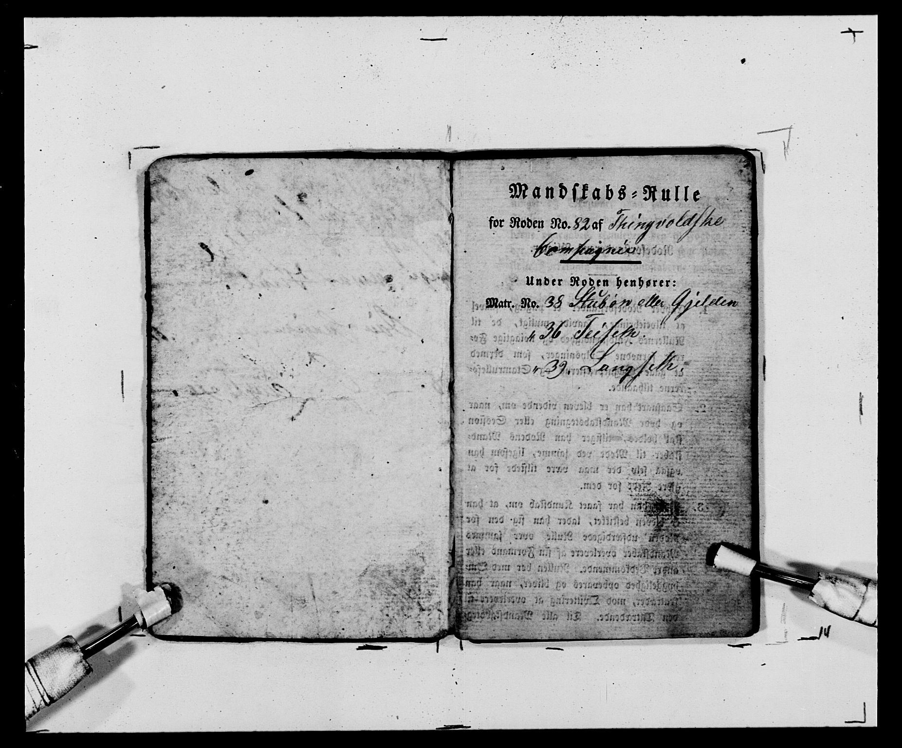 Generalitets- og kommissariatskollegiet, Det kongelige norske kommissariatskollegium, AV/RA-EA-5420/E/Eh/L0120: Tingvollske kompani, 1850-1870, s. 296