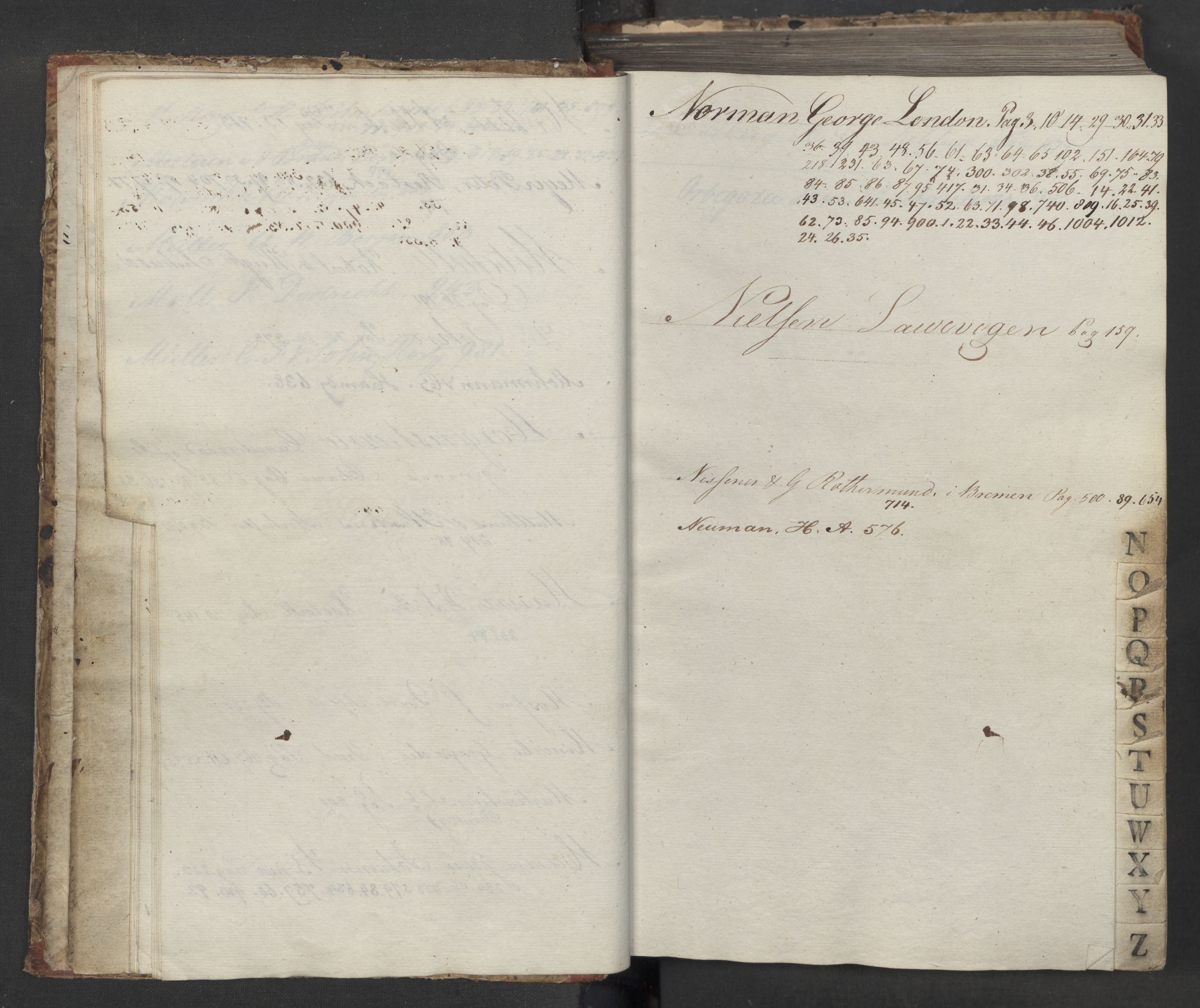 Hoë, Herman & Co, AV/SAT-PA-0280/11/L0013: Kopibok, utenriks, 1815-1821