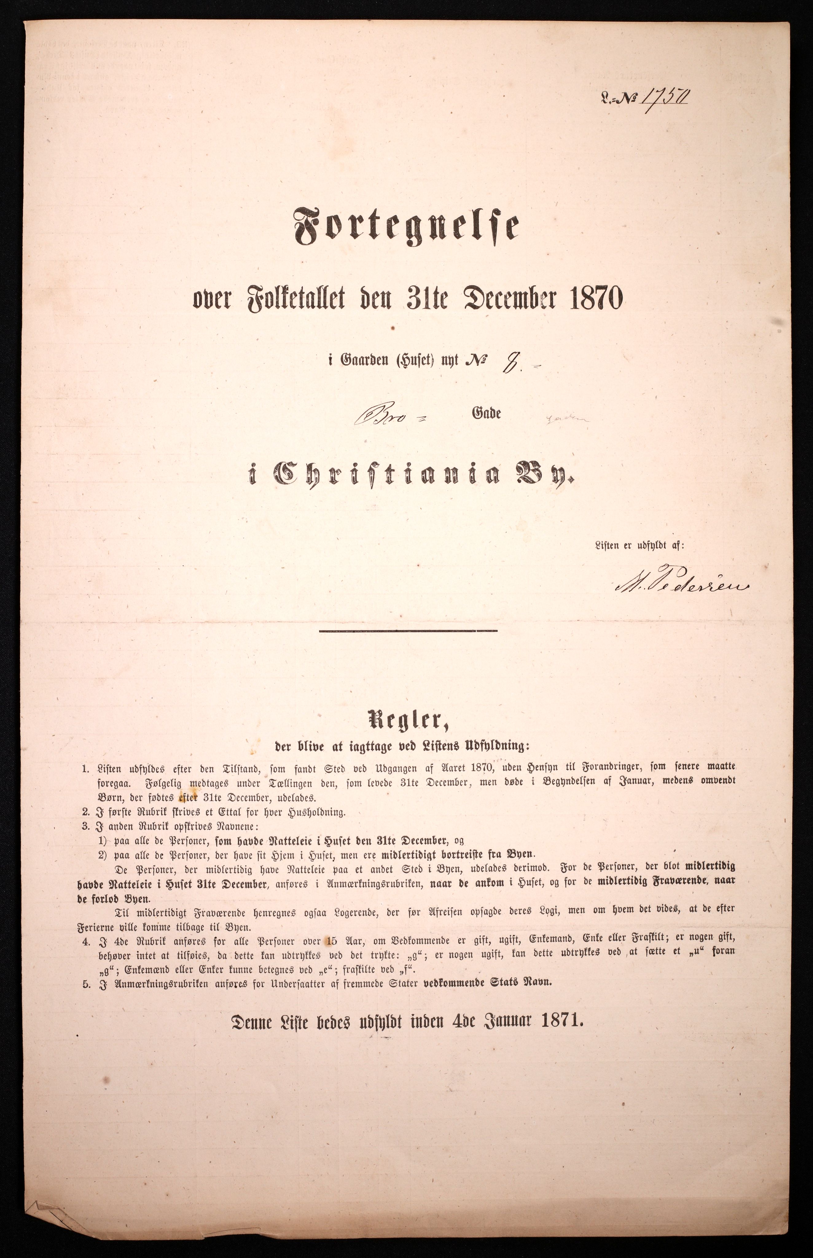 RA, Folketelling 1870 for 0301 Kristiania kjøpstad, 1870, s. 476